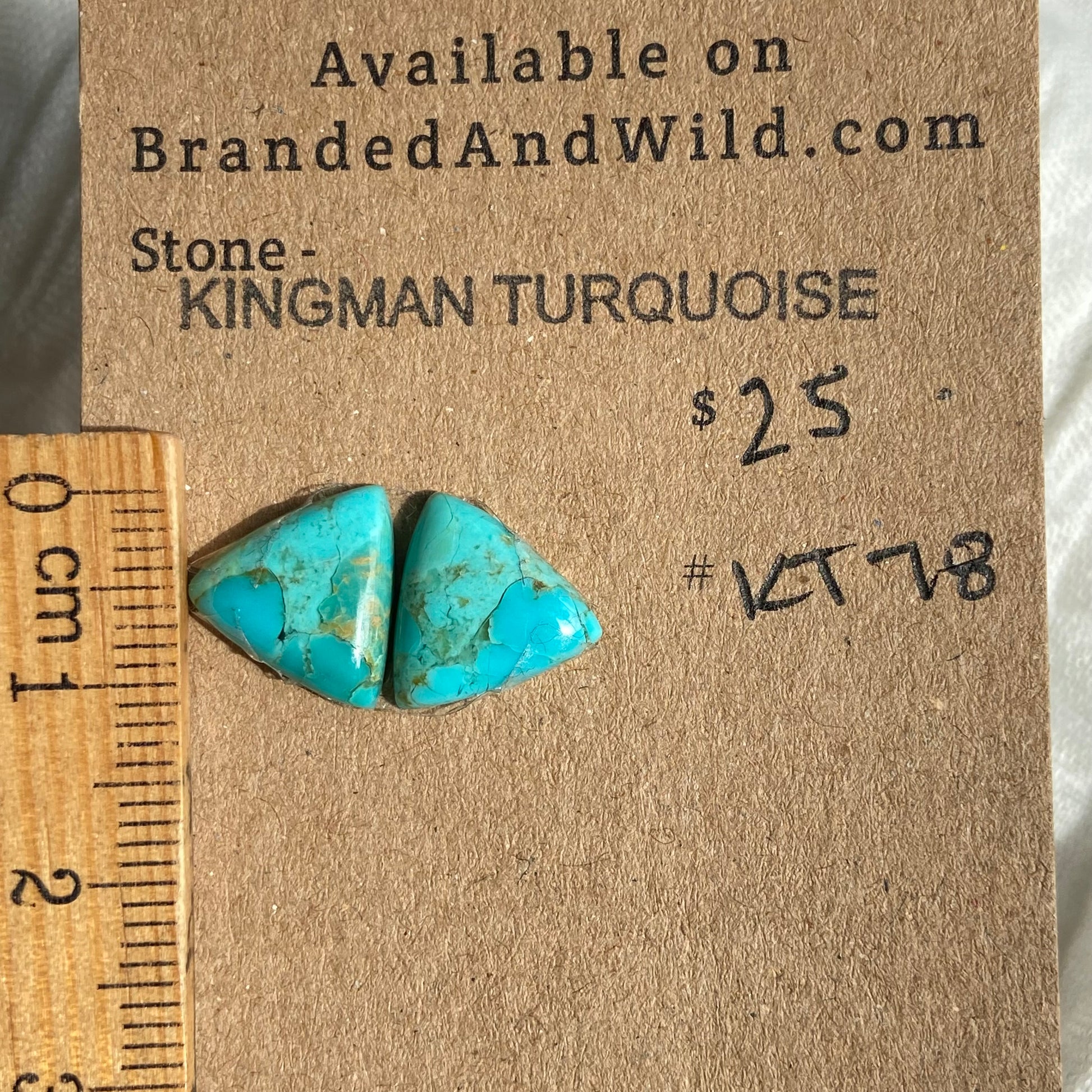 Kingman Turquoise Cabochon - KT78 53452B11-9639-45B5-99DC-B377EADB24AB Brandedandwild.com