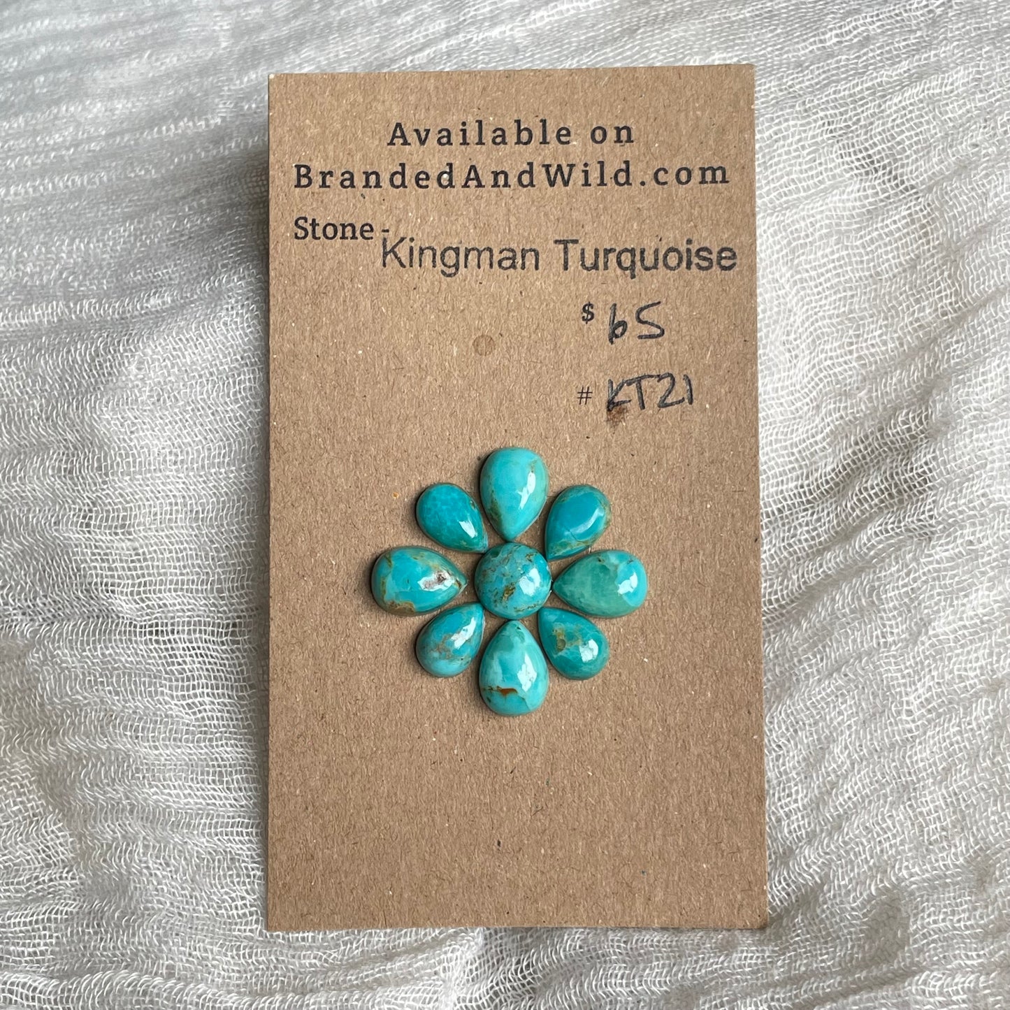 Kingman Turquoise Cabochon - KT21 5375D89D-21BF-4F79-A6B3-0D14FF177959 Brandedandwild.com