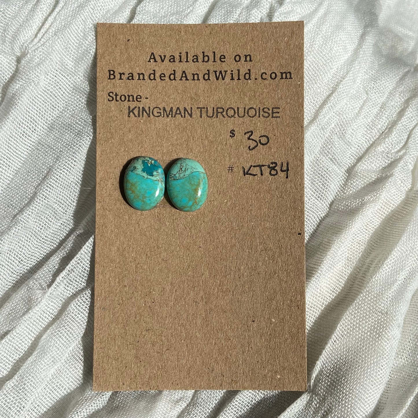 Kingman Turquoise Cabochon - KT84 537DCBAB-318C-4A8B-BCCE-BD98C8135FDA Brandedandwild.com