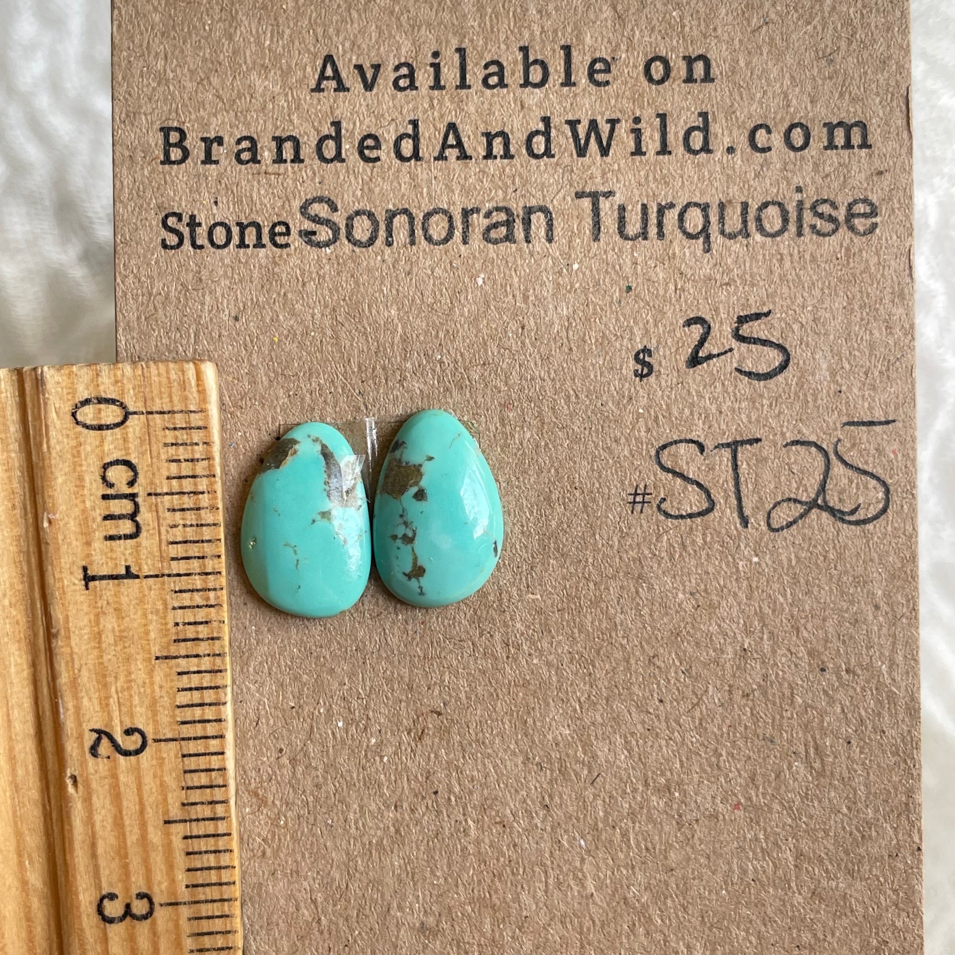 Sonoran Turquoise Cabochon - ST25 53A56E4D-246D-4B06-A536-82DB5E115EC9 Brandedandwild.com
