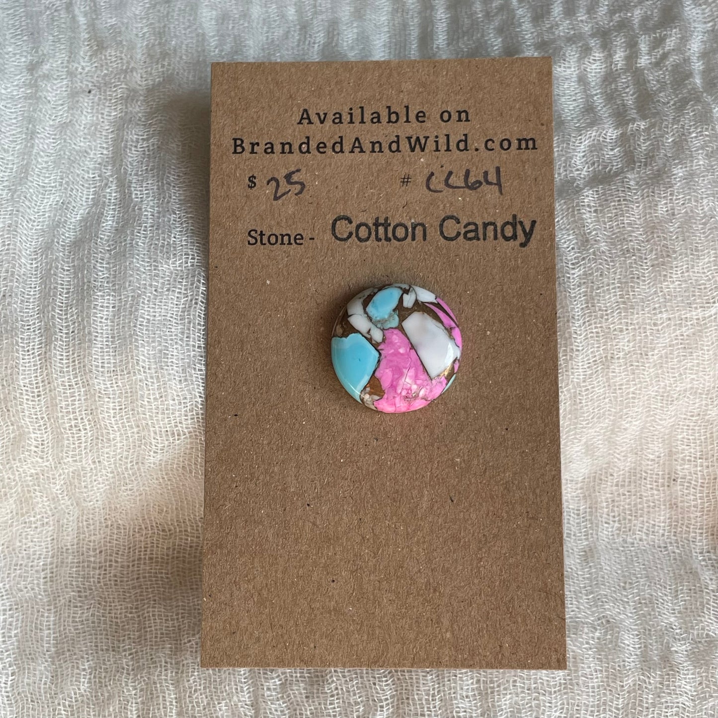 Cotton Candy Cabochon - CC64 53C52D47-1402-4C41-9C51-6039E10979F4 Brandedandwild.com