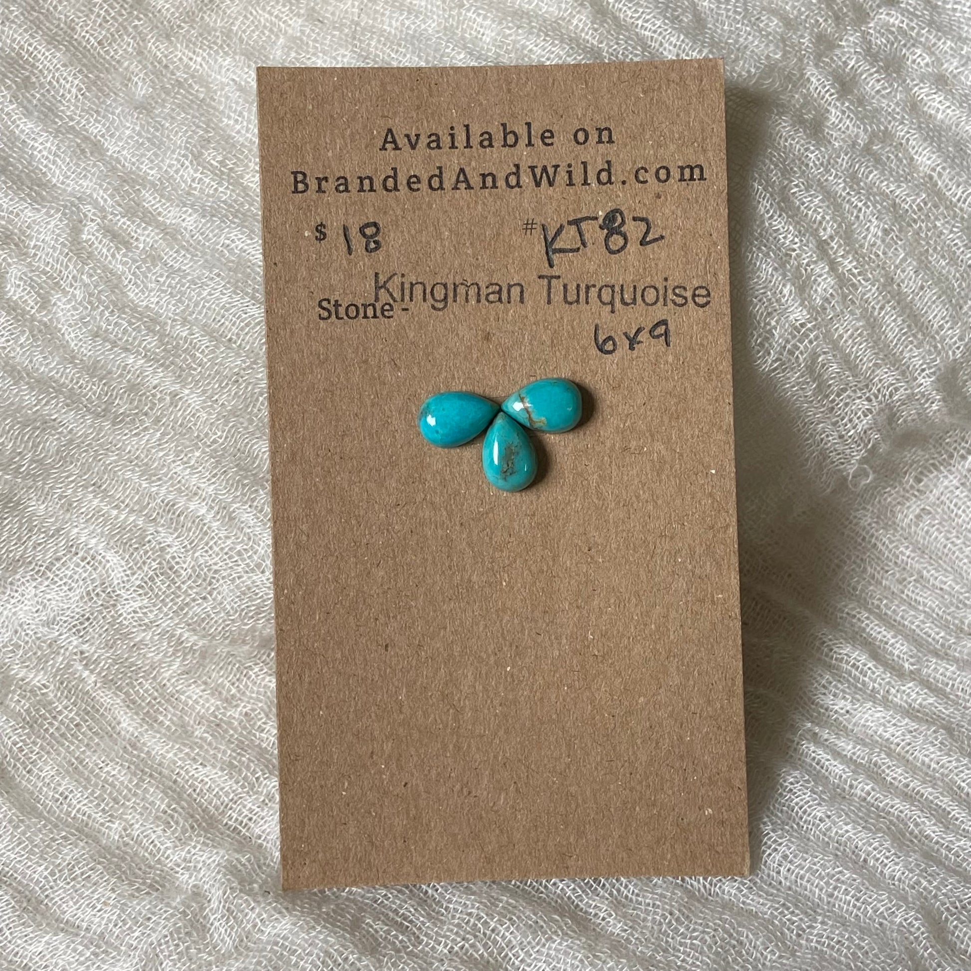 Kingman Turquoise Cabochon - KT82 53D27E9A-3C86-4DBD-B9C4-80729AC43911 Brandedandwild.com