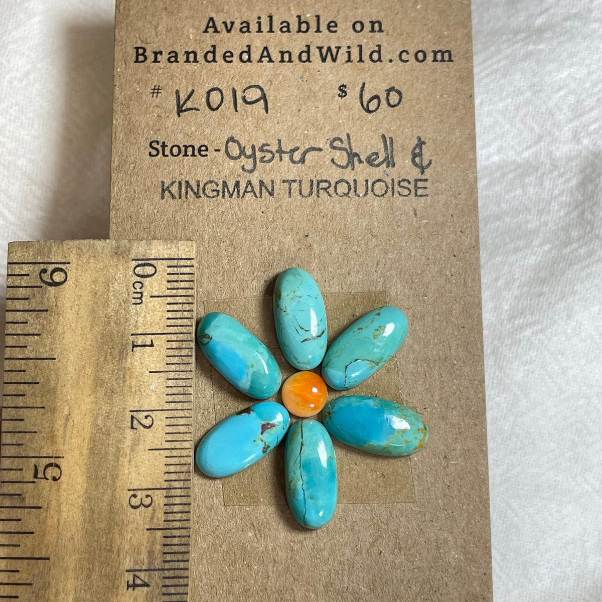 Kingman Turquoise / Oyster Shell Cabochon - KO19