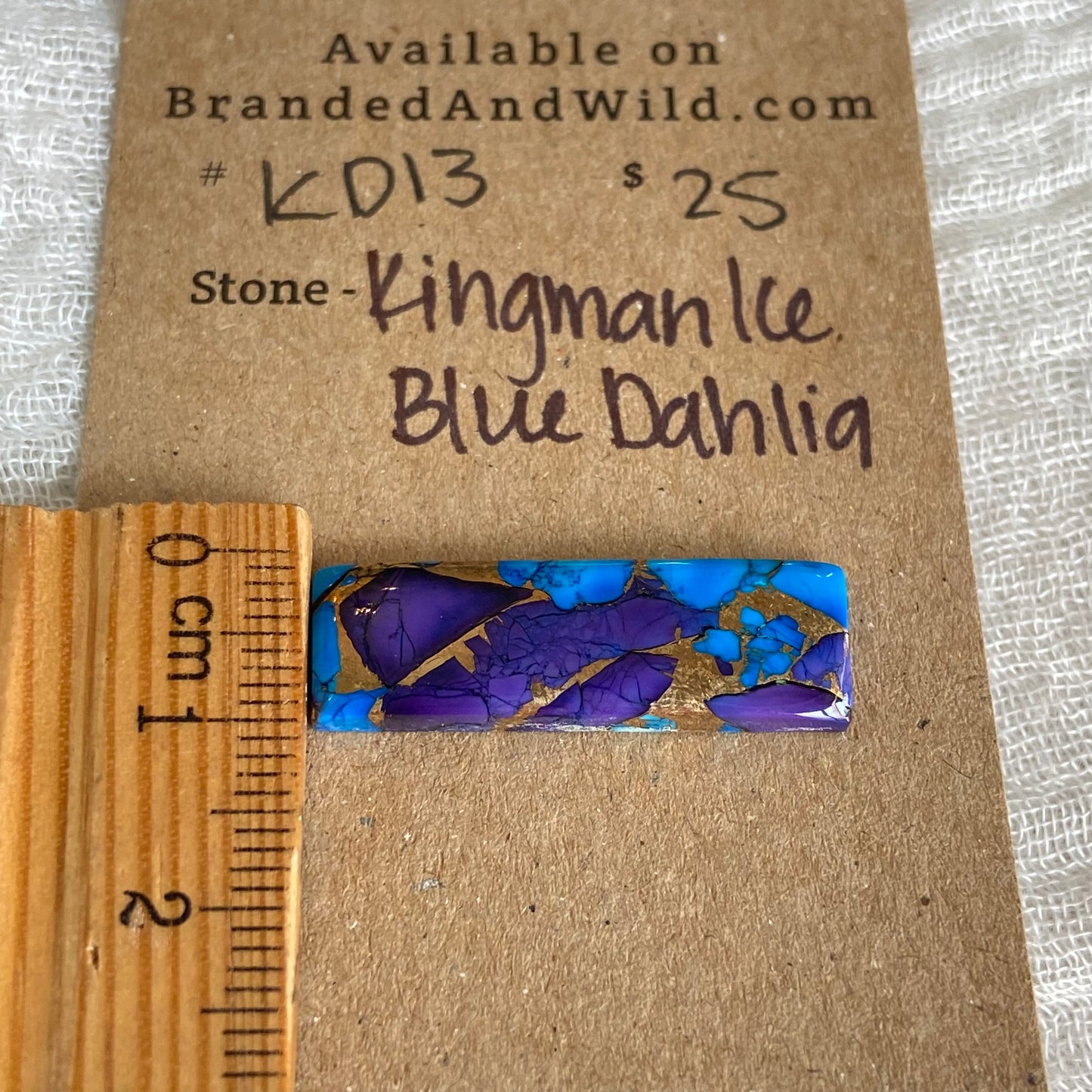 Kingman Ice Blue Dahlia Cabochon - KD13