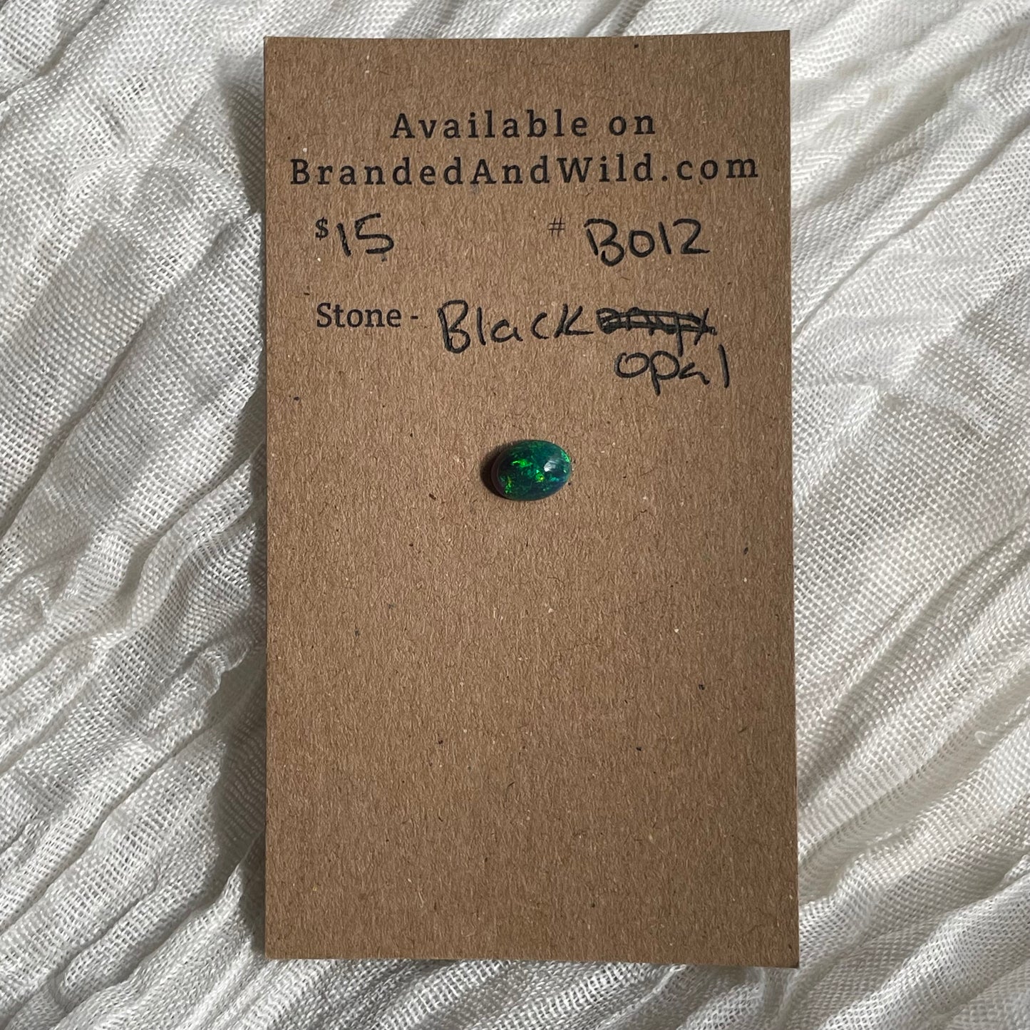 Black Opal - Cabochon - B012 5418E8AD-5419-46A7-9C8D-37DFE81C53B8 Brandedandwild.com