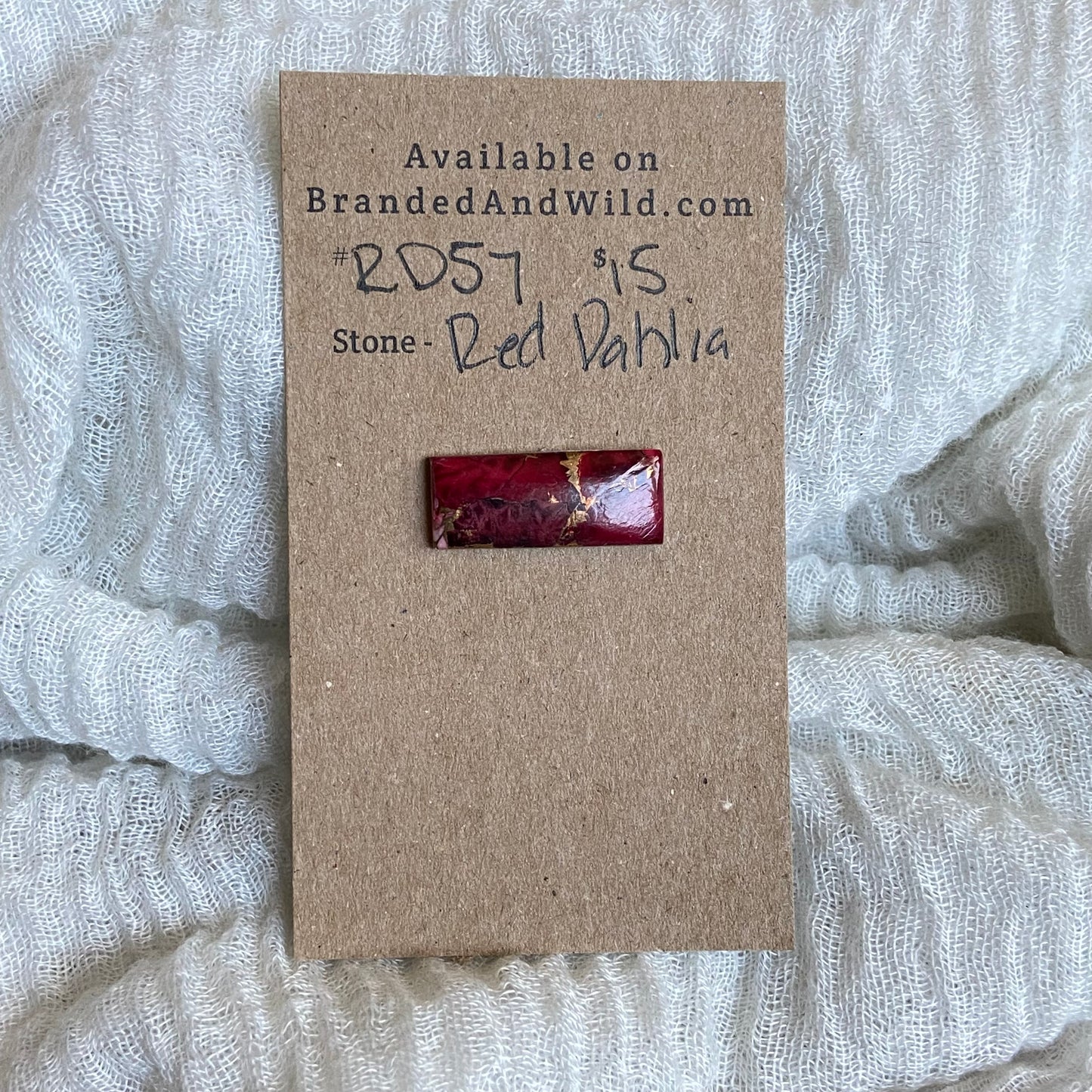 Red Dahlia Cabochon - RD57