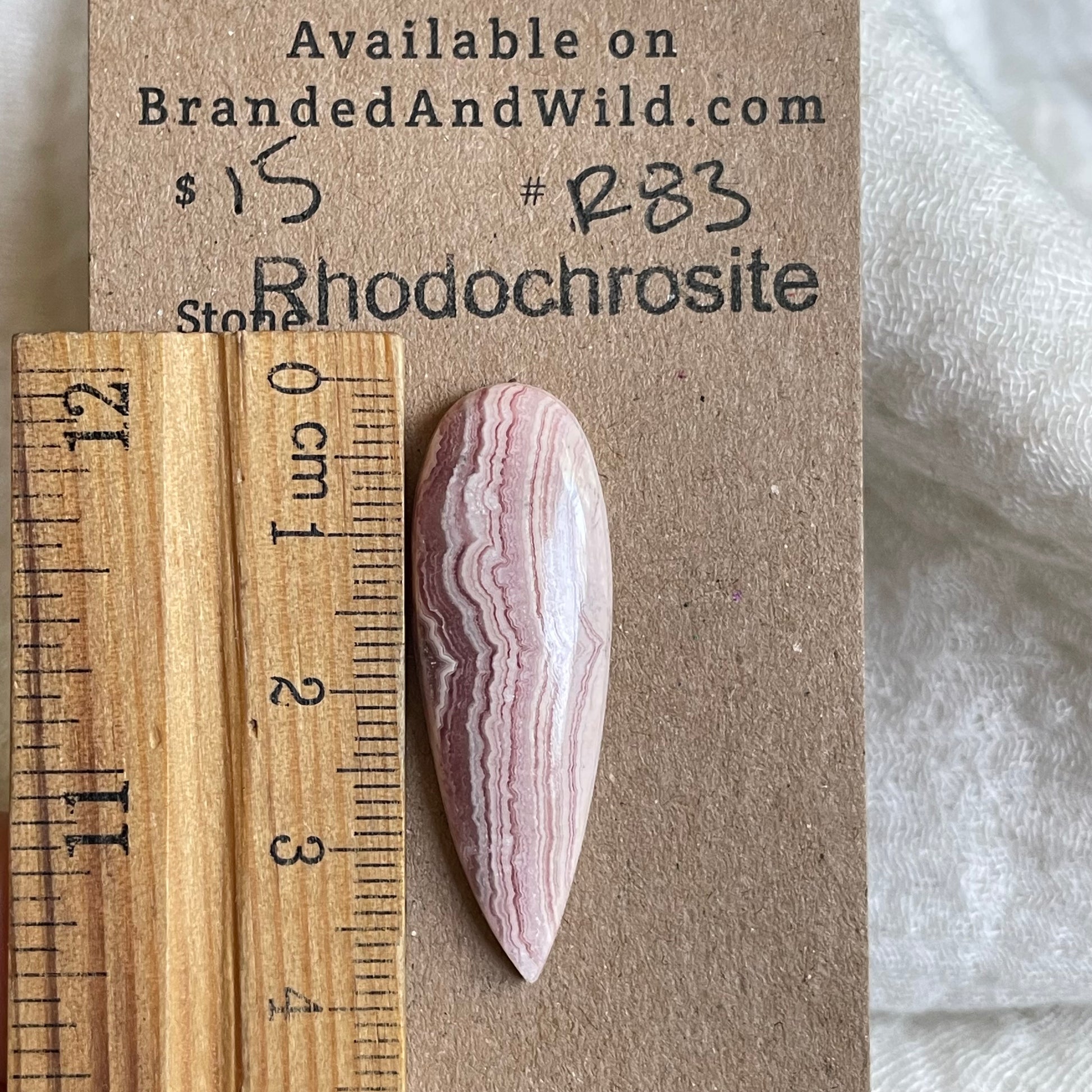 Rhodochrosite Cabochon - R83 543AF4F3-31E9-4FEB-99A1-6BCA0AF7574C Brandedandwild.com