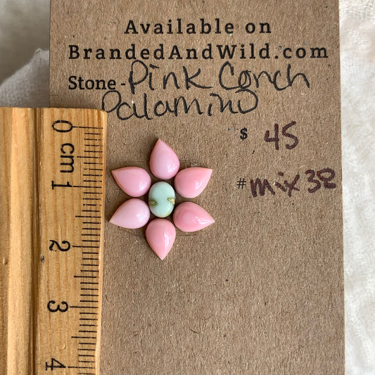 Palomino / Pink Conch Cabochon - Mix38