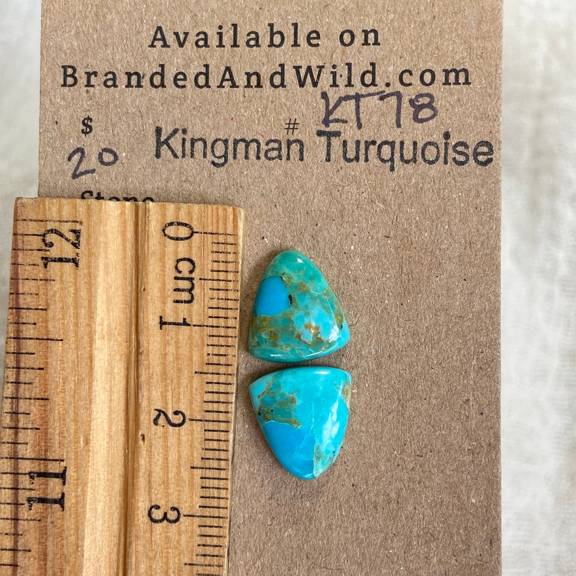 Kingman Turquoise Cabochon - KT78 545C53AE-EC7F-4484-8707-AFE2CCB299B3 Brandedandwild.com