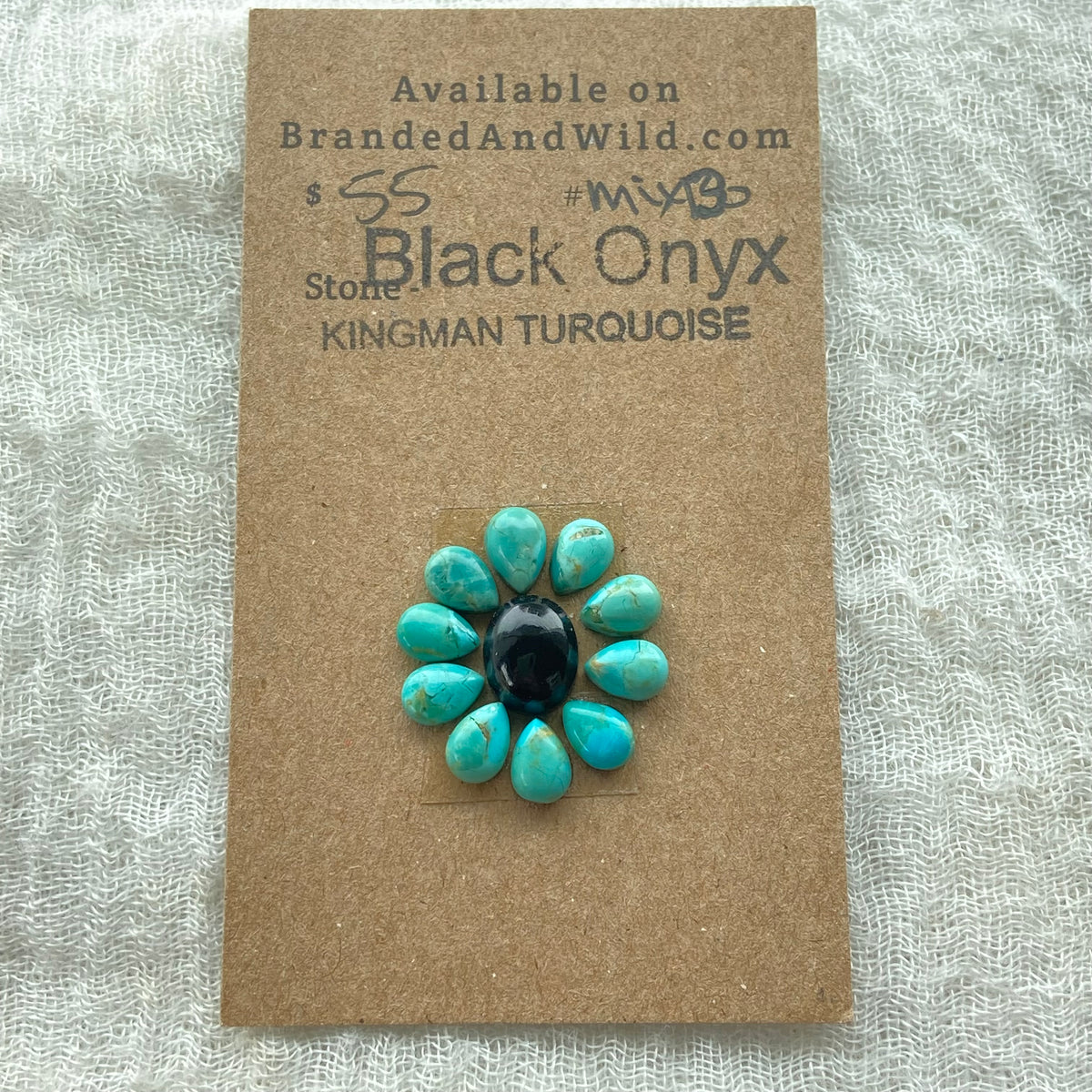 Kingman / Black Onyx Cabochon - Mix130