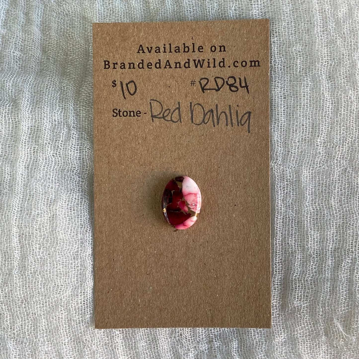 Red Dahlia Cabochon - RD84