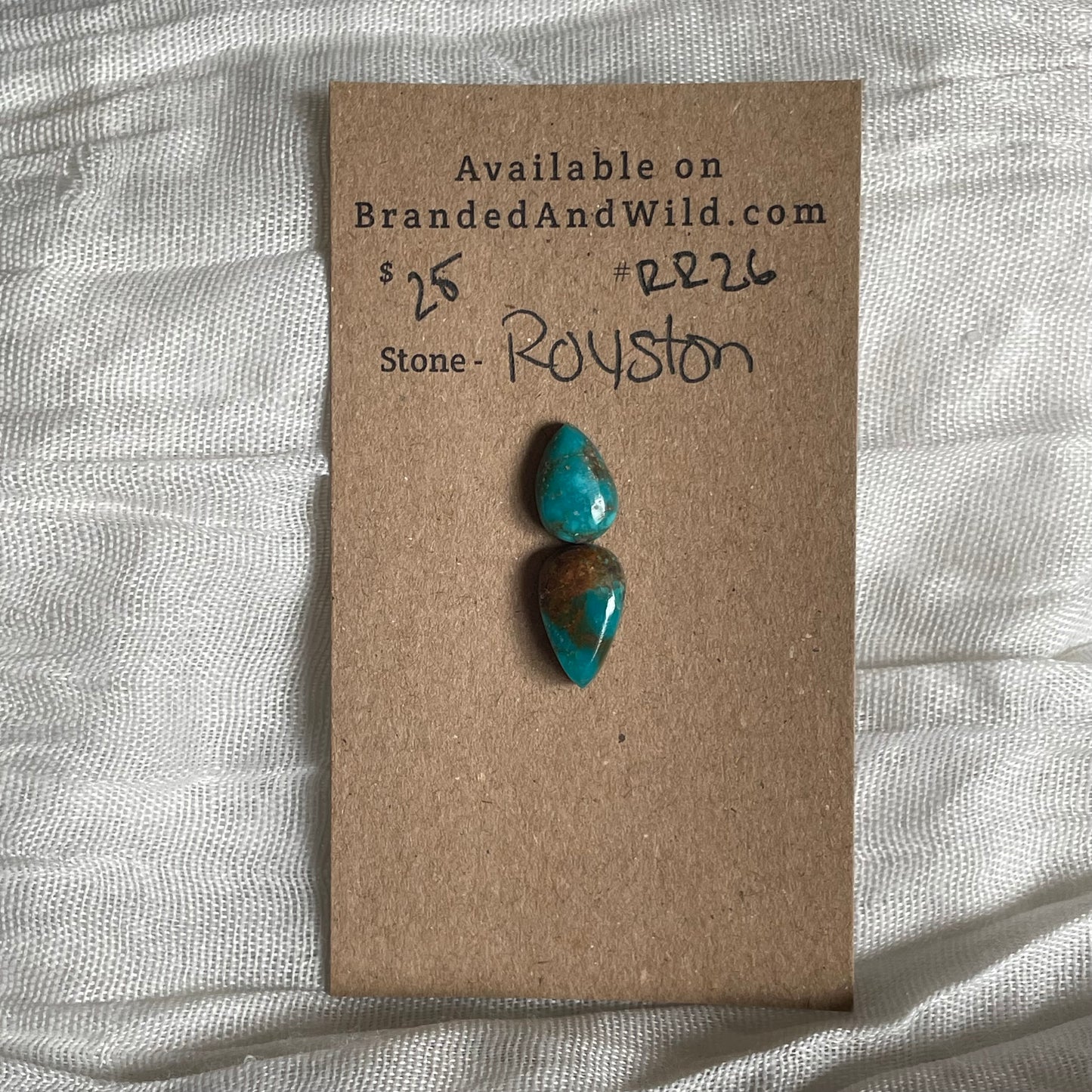 Royston Ribbon Turquoise Cabochon RR26 5484DFEE-AA86-4DBA-82C7-00C84F50AA0D Brandedandwild.com