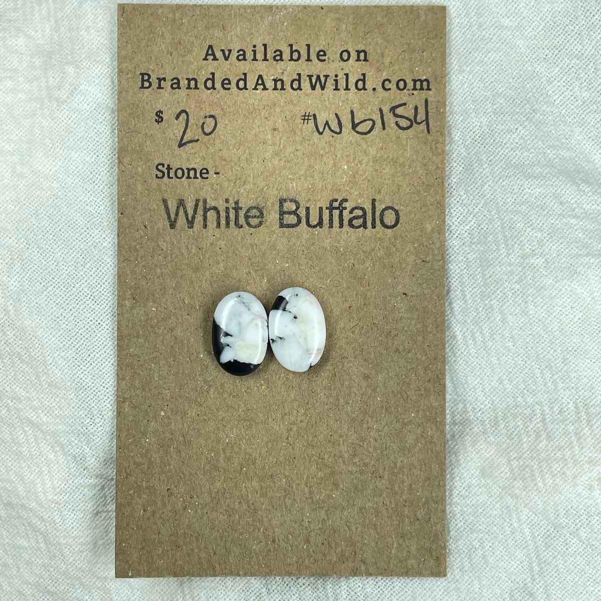 White Buffalo Cabochon - WB154 548C19BB-E04E-428D-BC5F-426C1A01160B Brandedandwild.com