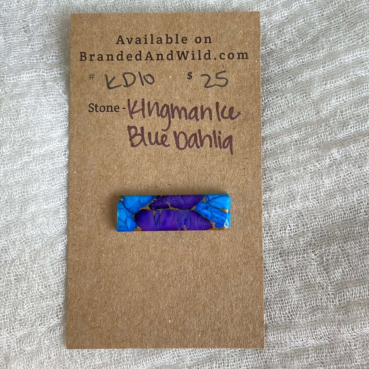 Kingman Ice Blue Dahlia Cabochon - KD10
