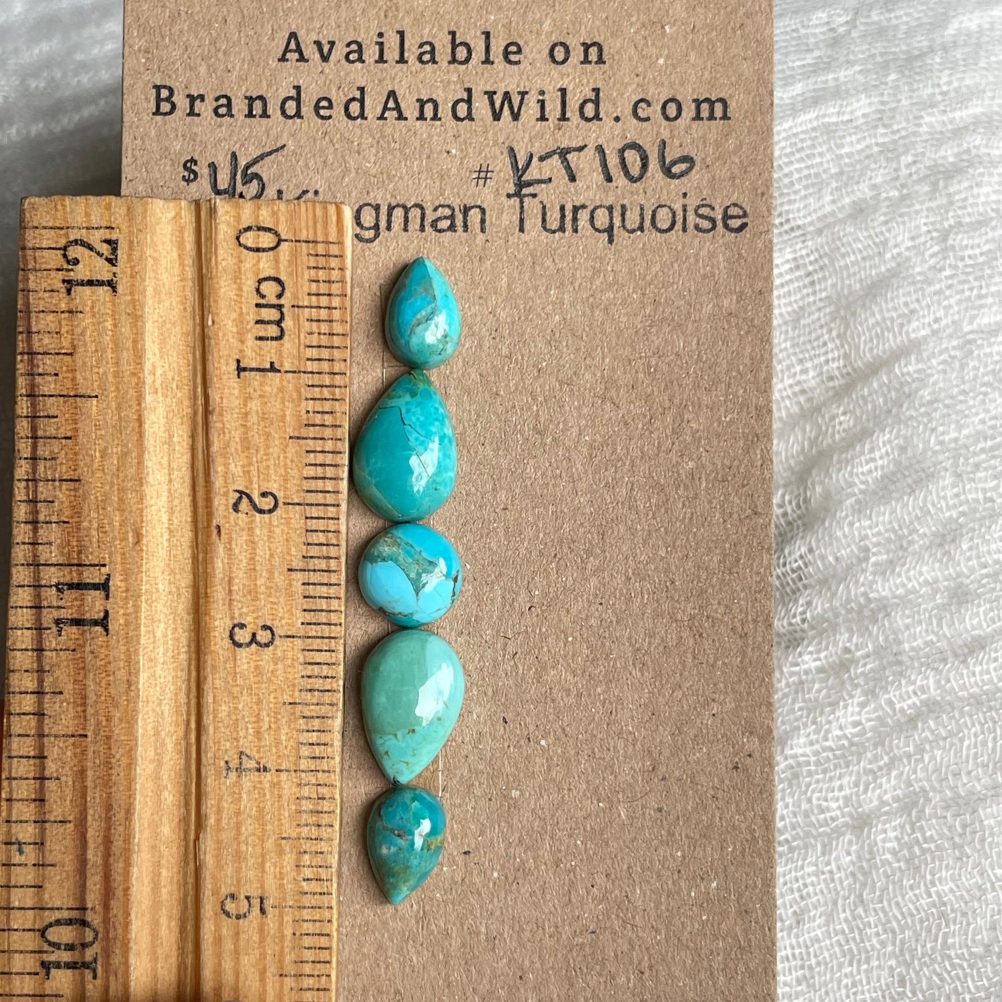 Kingman Turquoise Cabochon - KT106 54DD5167-4CB3-4452-808C-69A254D935E2 Brandedandwild.com