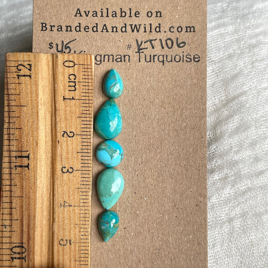 Kingman Turquoise Cabochon - KT106 54DD5167-4CB3-4452-808C-69A254D935E2 Brandedandwild.com