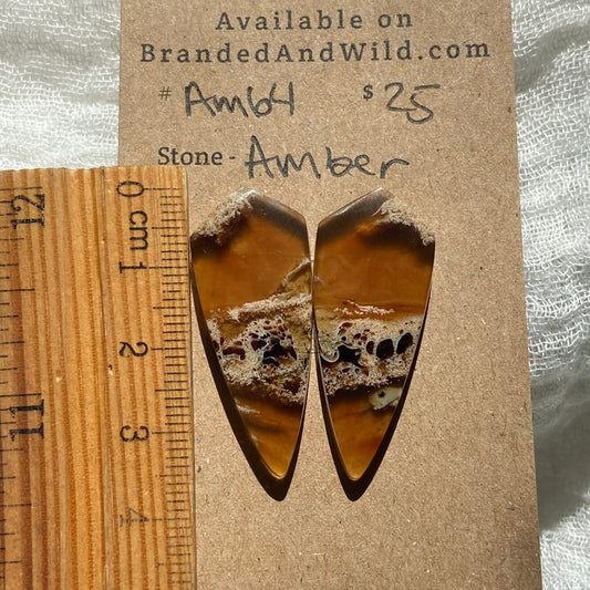Amber Cabochon AM64 54DED726-01E4-482C-B0AF-255A0BF3DF5C Brandedandwild.com