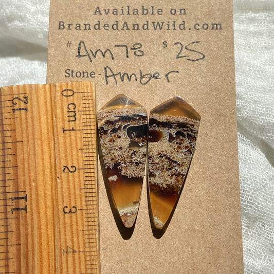 Amber Cabochon AM78 5504871B-ECE6-48C8-AB11-28AD47A4A6E9 Brandedandwild.com