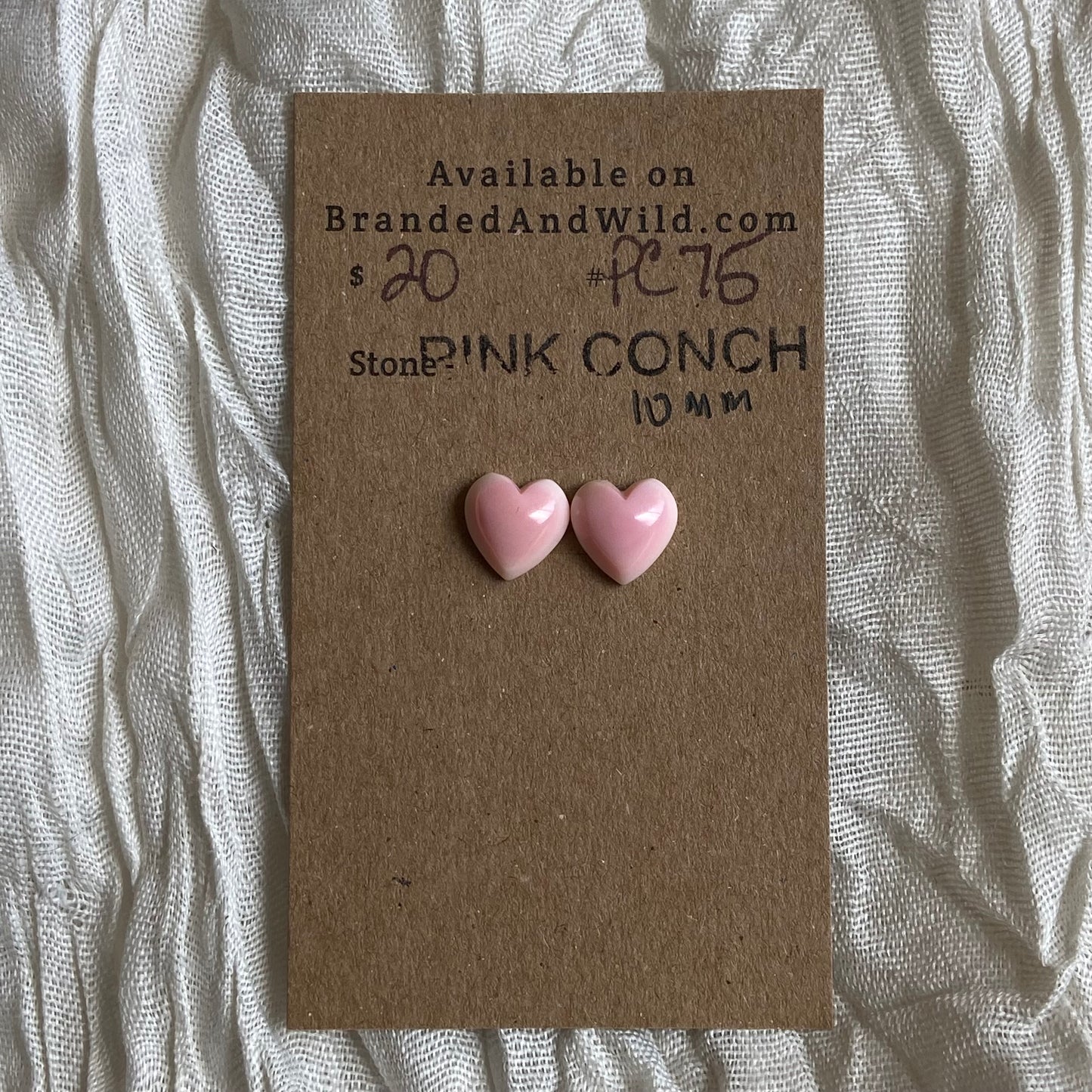 Pink Conch Cabochon - PC75 5519F085-6790-4982-A6C7-6AFCD7E6934E Brandedandwild.com