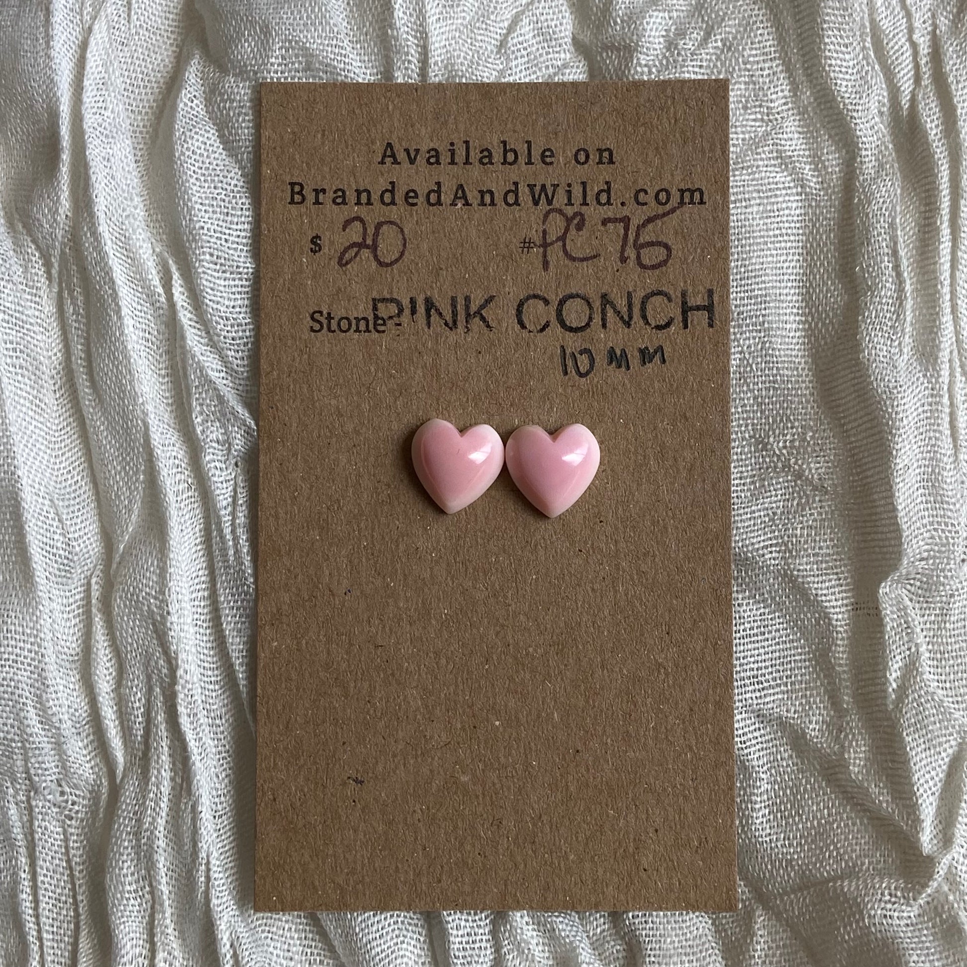 Pink Conch Cabochon - PC75 5519F085-6790-4982-A6C7-6AFCD7E6934E Brandedandwild.com