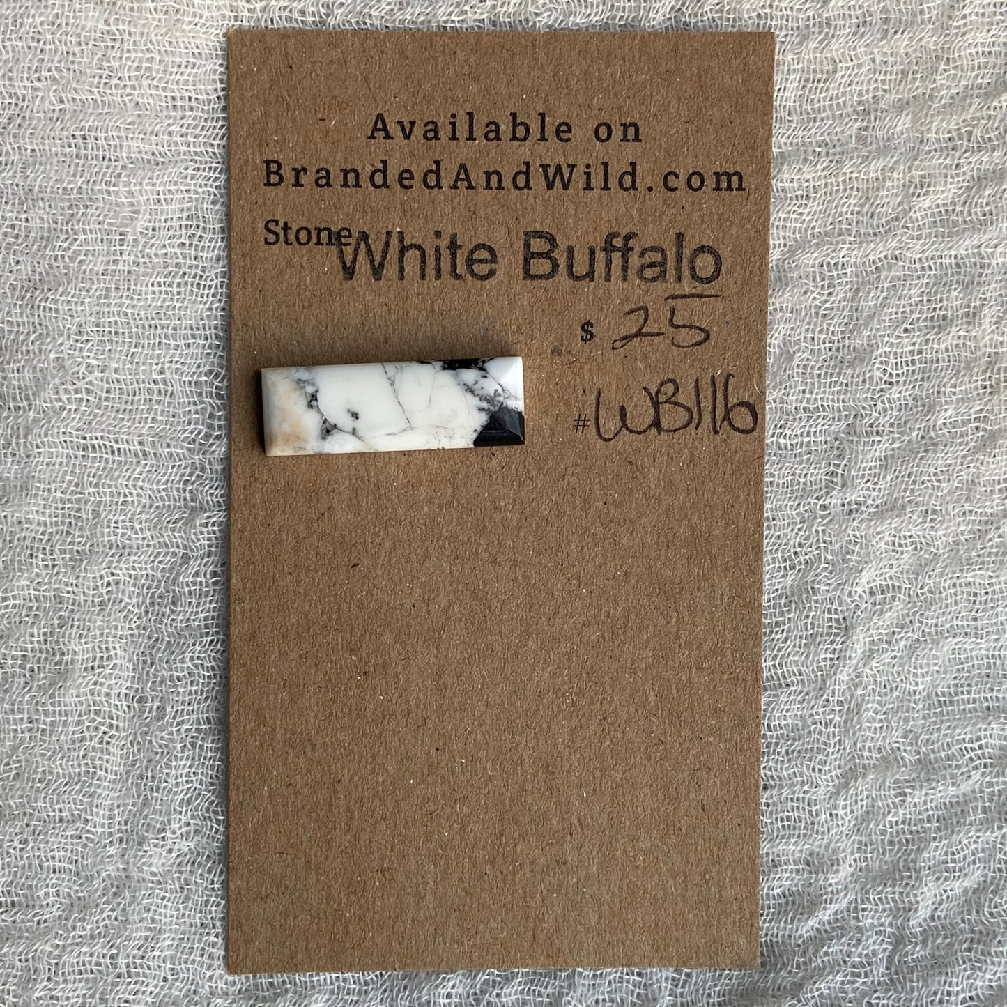 White Buffalo Cabochon - WB116