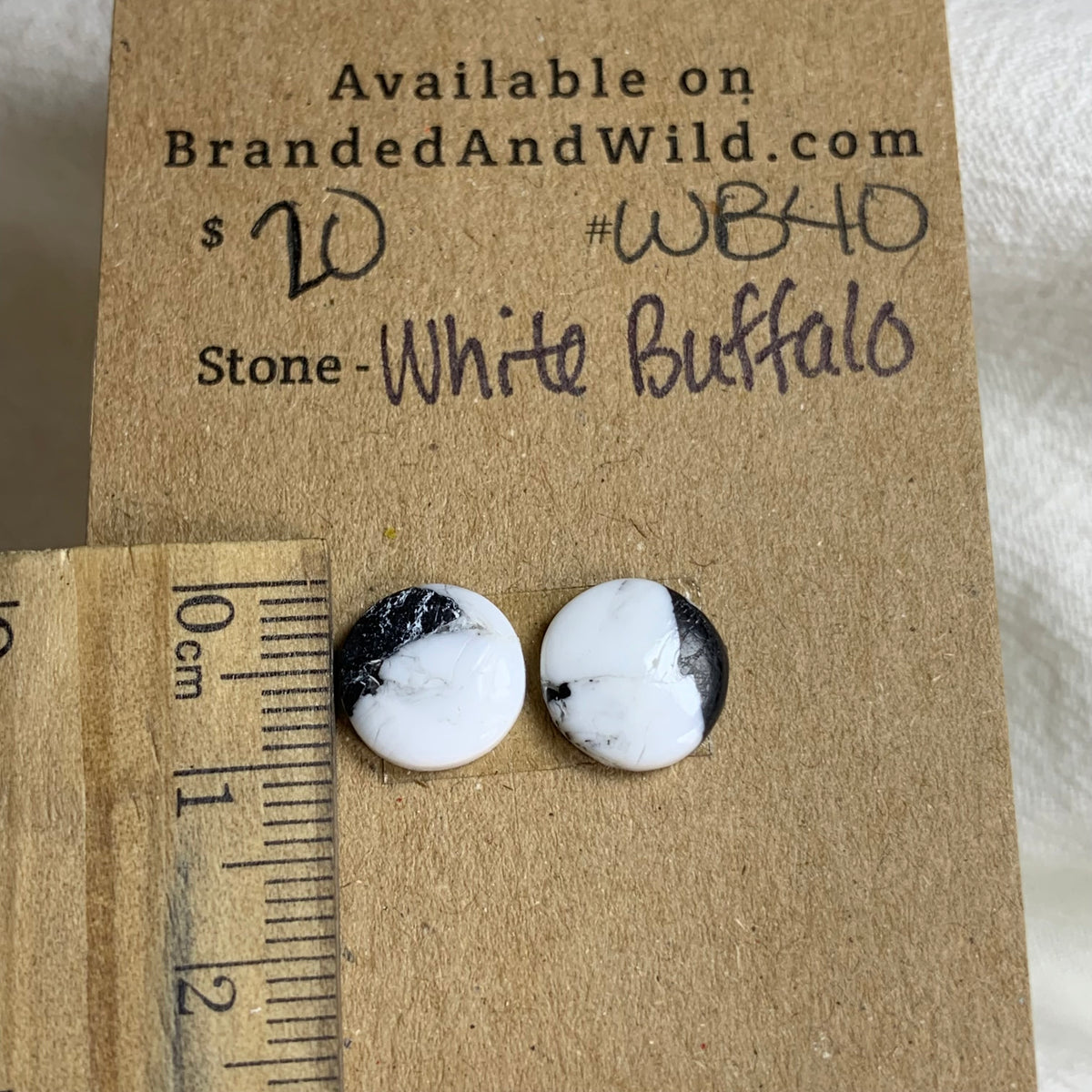 White Buffalo Cabochon - WB40 55AFDA8B-0B0A-4067-AF70-27731493F18D Brandedandwild.com