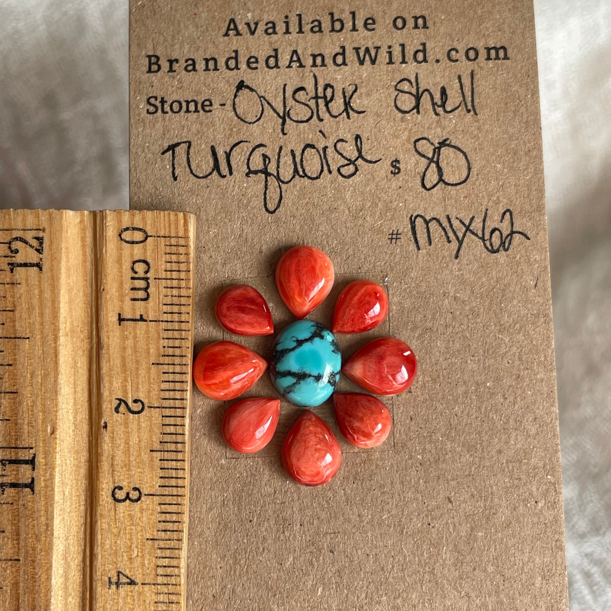 Turquoise / Oyster Shell Cabochon - MIX62 55B2F220-B05D-41A7-A6CE-D3BD1B7C0C9E Brandedandwild.com
