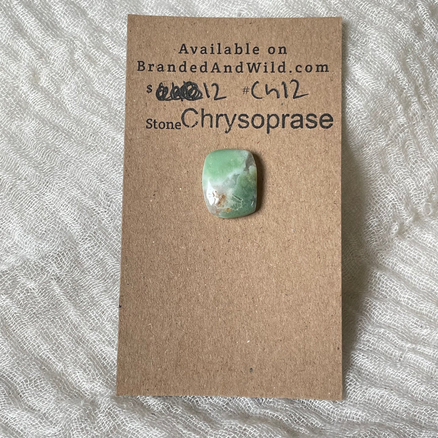 Chrysoprase Cabochon - Ch12 55B71D7A-369F-46D8-822A-583954A5AD9D Brandedandwild.com