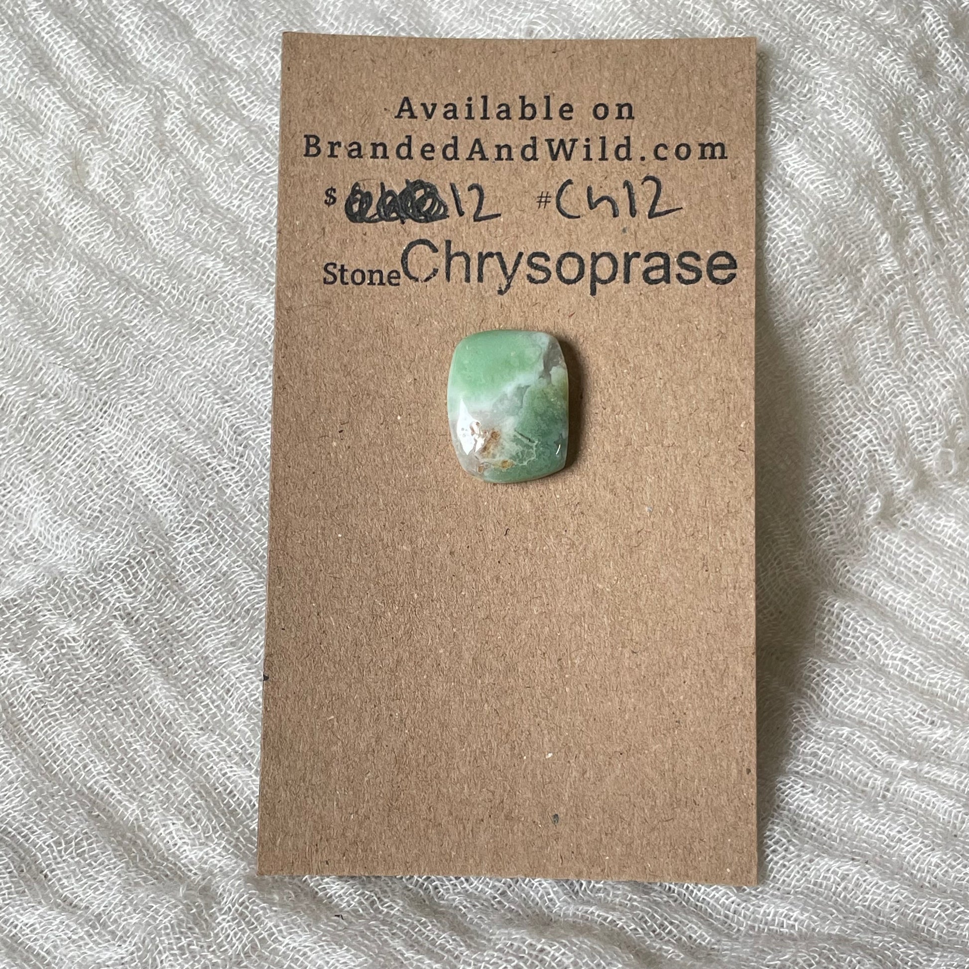 Chrysoprase Cabochon - Ch12 55B71D7A-369F-46D8-822A-583954A5AD9D Brandedandwild.com