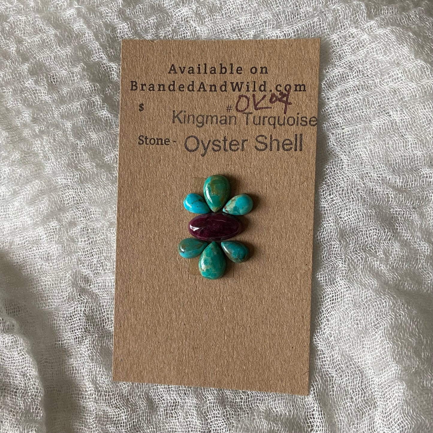 Kingman Turquoise / Oyster Shell Cabochon - OK04