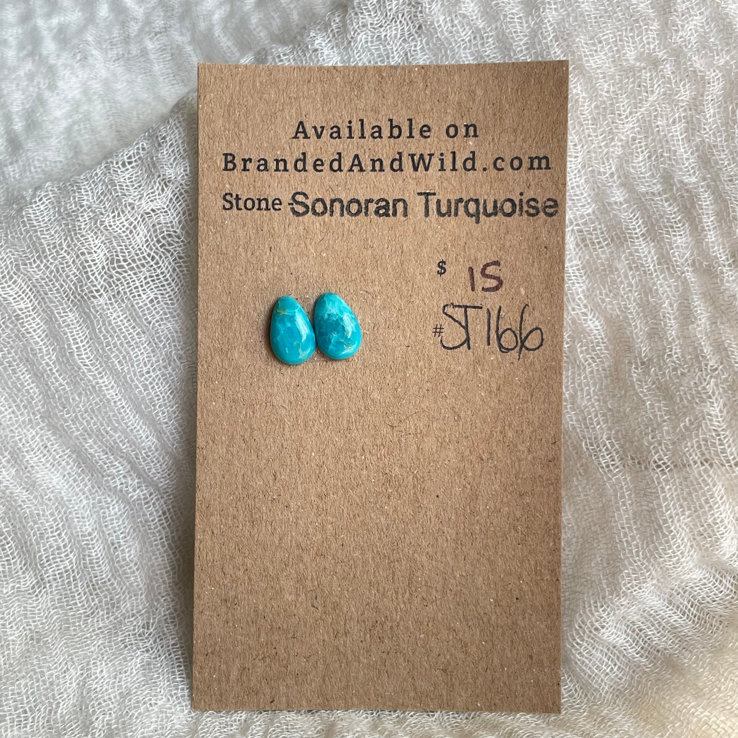 Sonoran Turquoise Cabochon - ST166 55D9427B-7724-464E-9EC5-9265DD726430 Brandedandwild.com