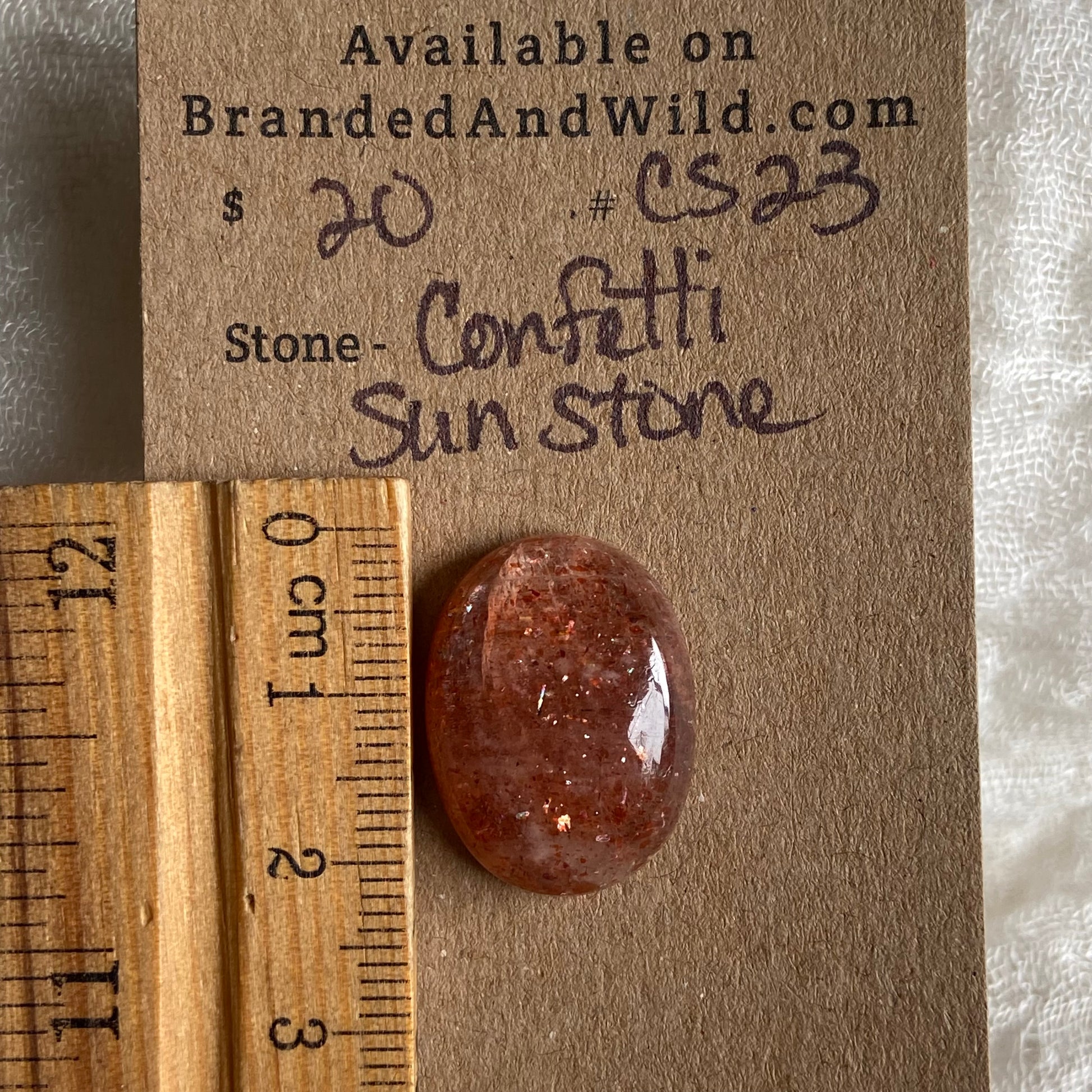 Confetti Sunstone Cabochon - CS23 55F5C4A2-D2D4-4621-9924-130B4C48DB50 Brandedandwild.com