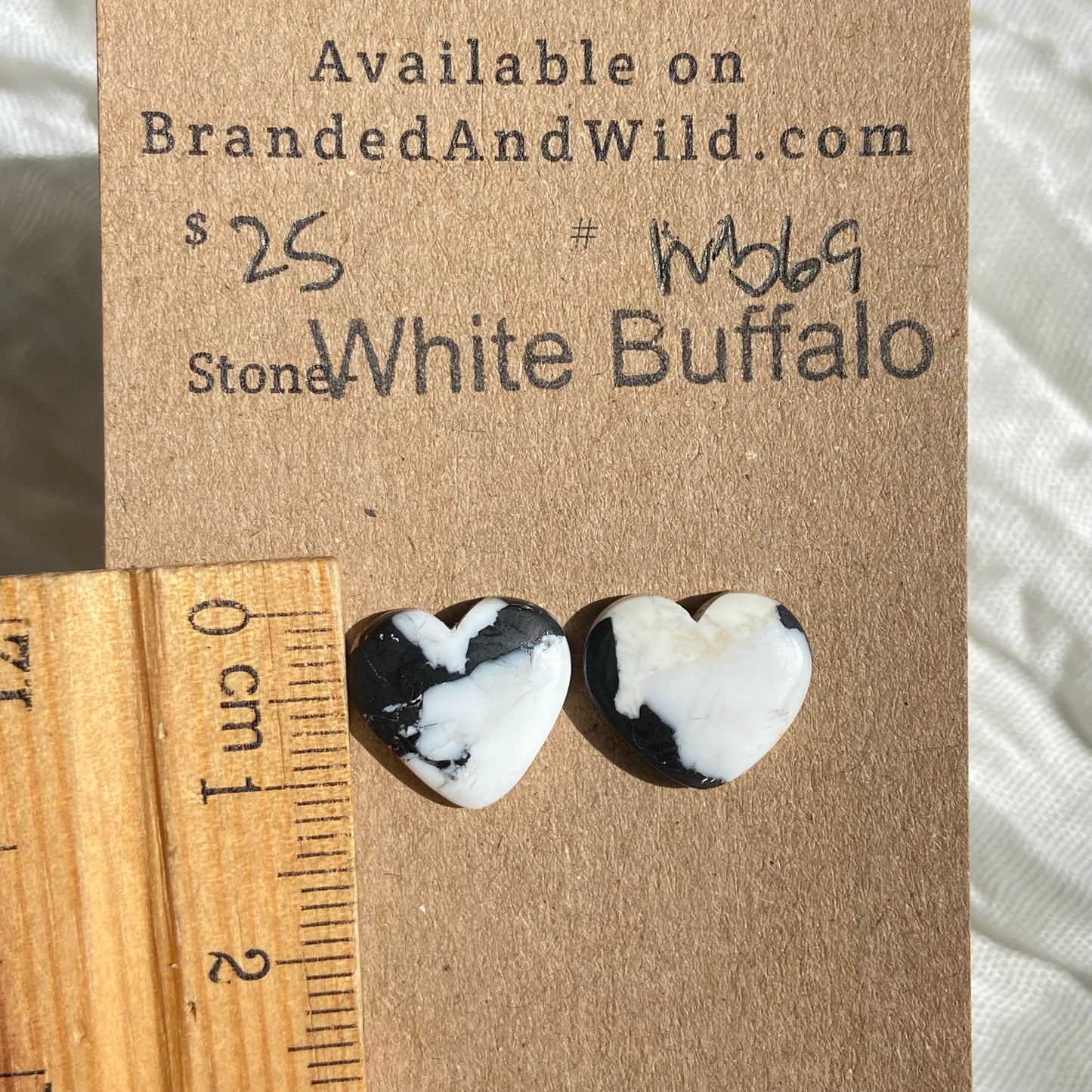 White Buffalo Cabochon - WB69 55F7581A-13E0-476F-AC89-5A98EE75E214 Brandedandwild.com