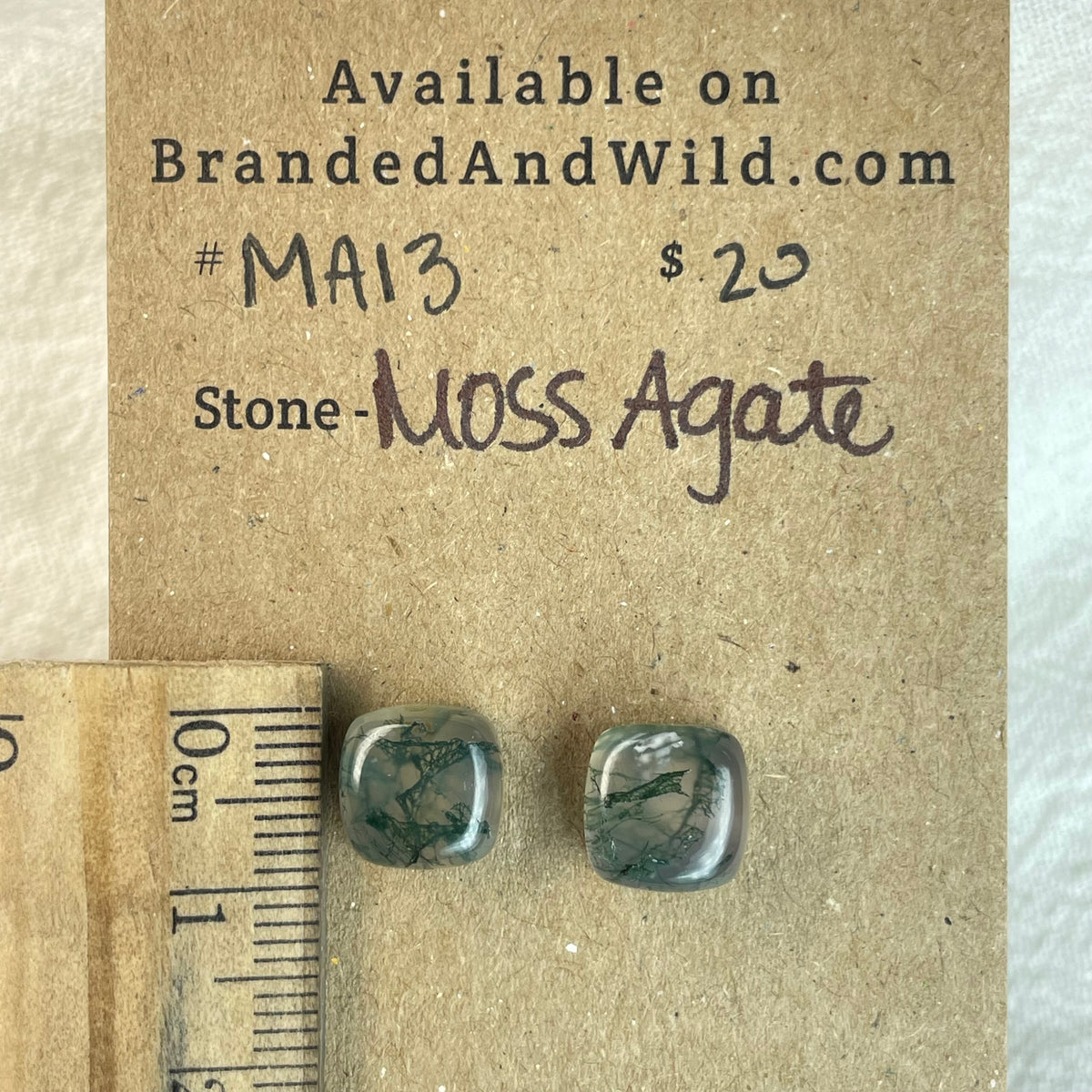 Moss Agate Cabochon - MA13 563181F1-CA9B-4EF0-898C-F87B919C35C9 Brandedandwild.com