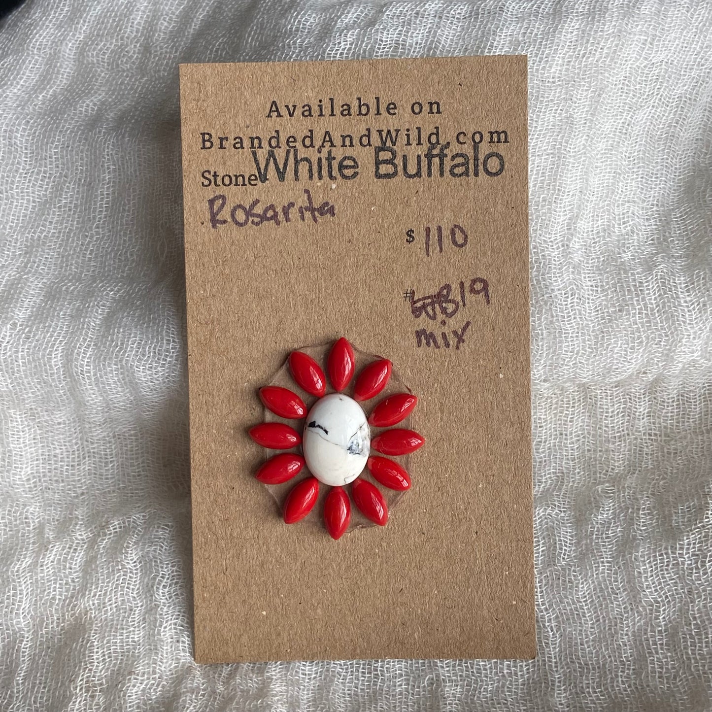 Rosarita - White Buffalo Cabochon - MIX19