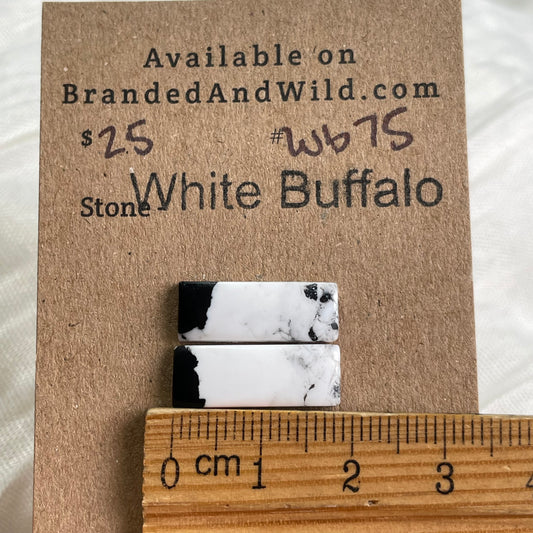 White Buffalo Cabochon - WB75 564EC3FB-3198-4D16-8971-CDC74CD1416E Brandedandwild.com