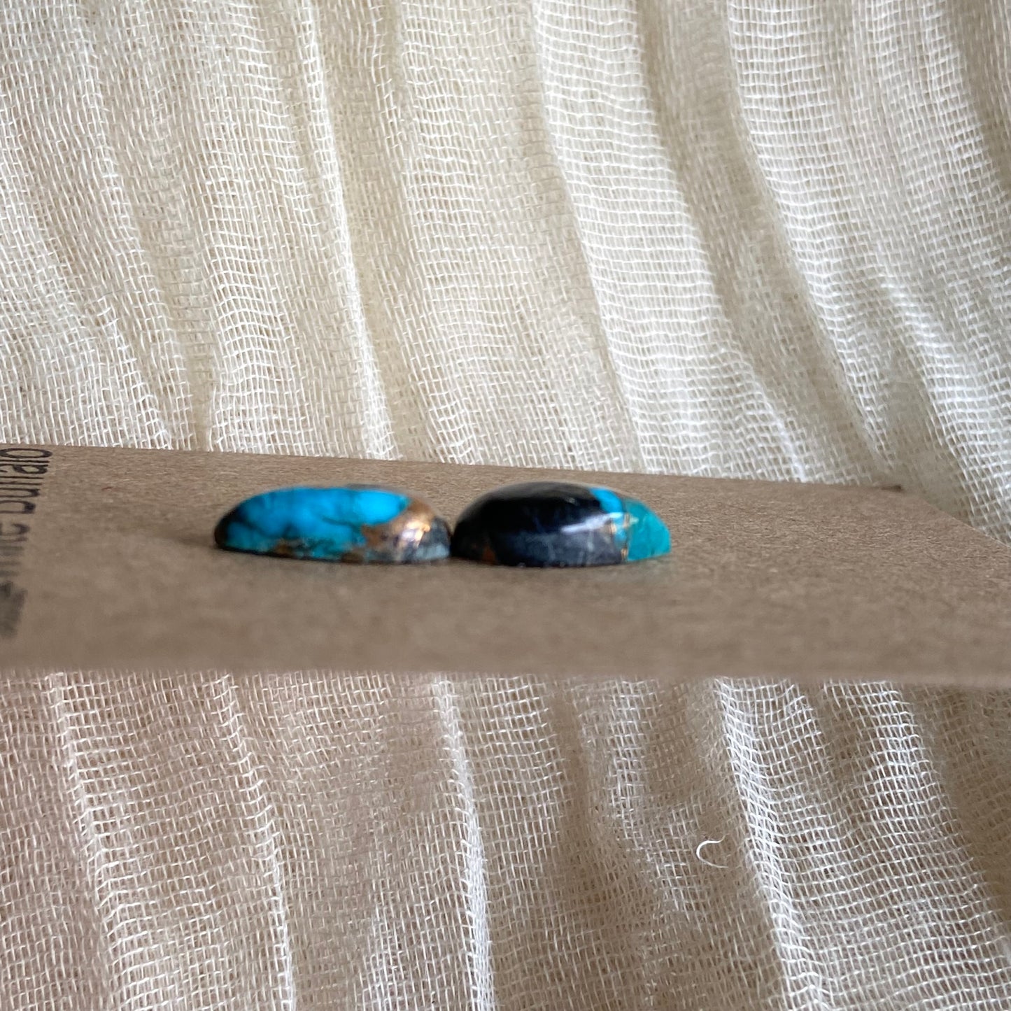 Kingman Turquoise, White Buffalo, Copper Cabochon - KW10 (Copy)