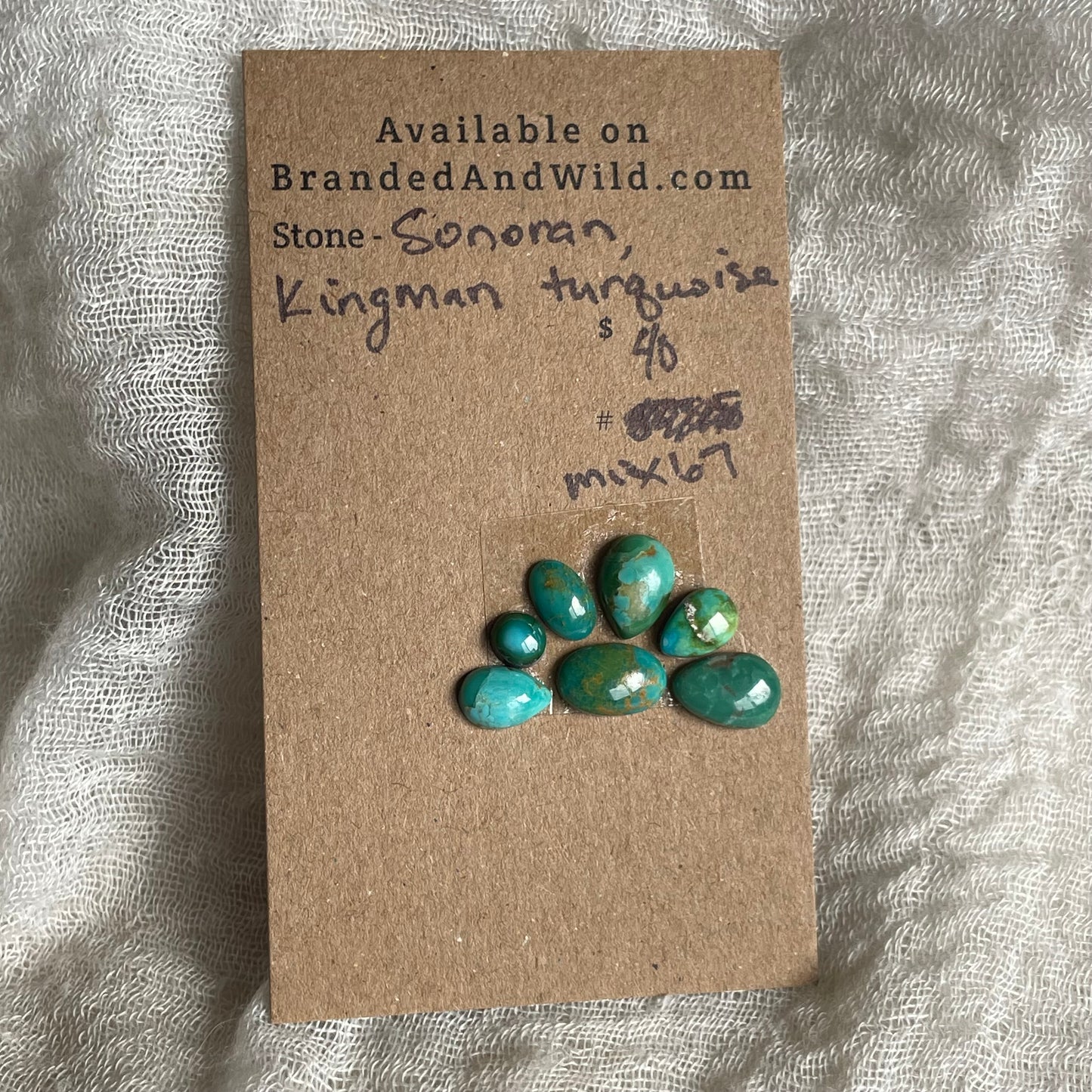 Sonoran / Kingman Turquoise Cabochon - Mix67 56683535-5923-42E1-93E1-F5E614806979 Brandedandwild.com