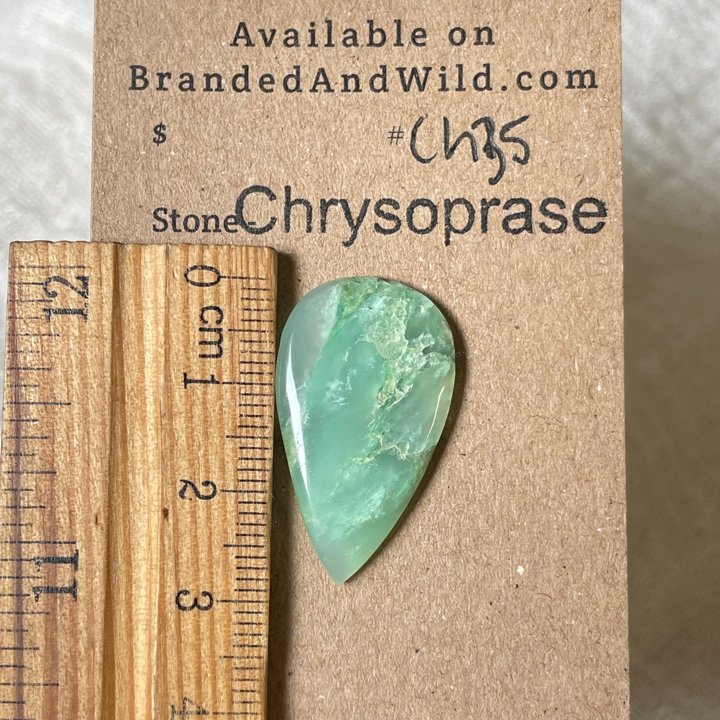 Chrysoprase Cabochon - Ch35 567B97C2-713F-4751-AD8B-54A33B9A7A3B Brandedandwild.com
