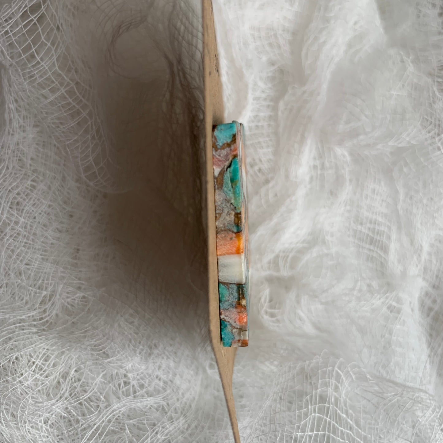 Turquoise Oyster Shell Copper Rough cabochon TOCR10