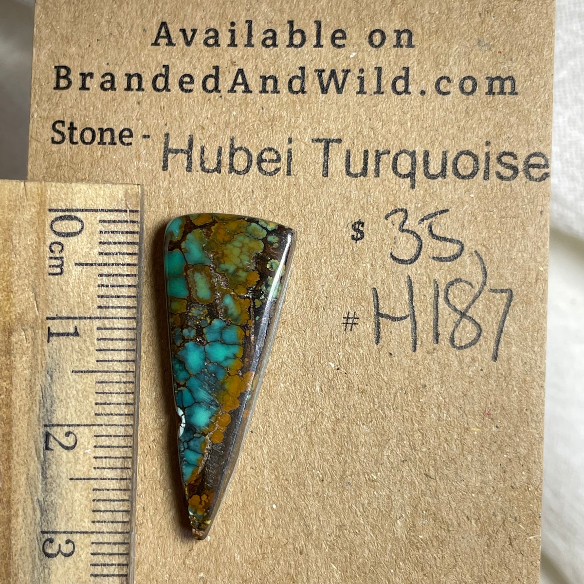 Hubei Turquoise Cabochon - H187 568D26C5-303B-450B-BE1E-DFC3EAA8A91D Brandedandwild.com