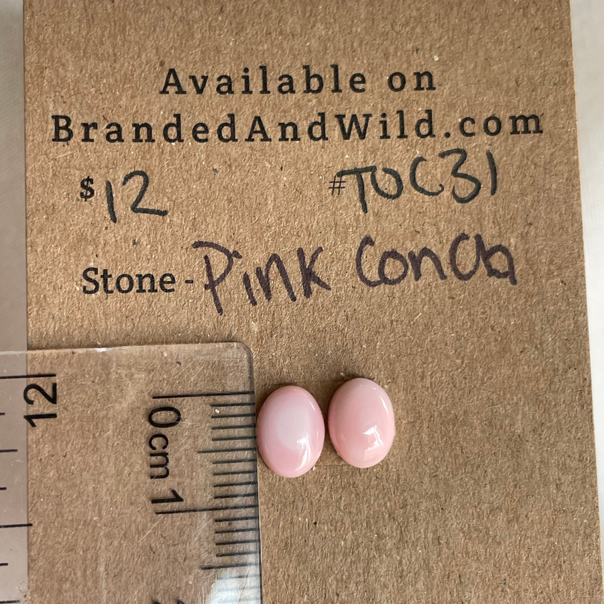 Pink Conch Cabochon - PC31 5693B15C-DA2E-4370-8F86-C247CB83B2D9 Brandedandwild.com