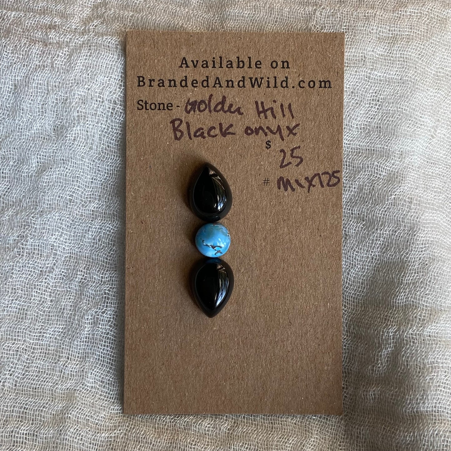 Black Onyx /Golden Hill Cabochon - MIX125