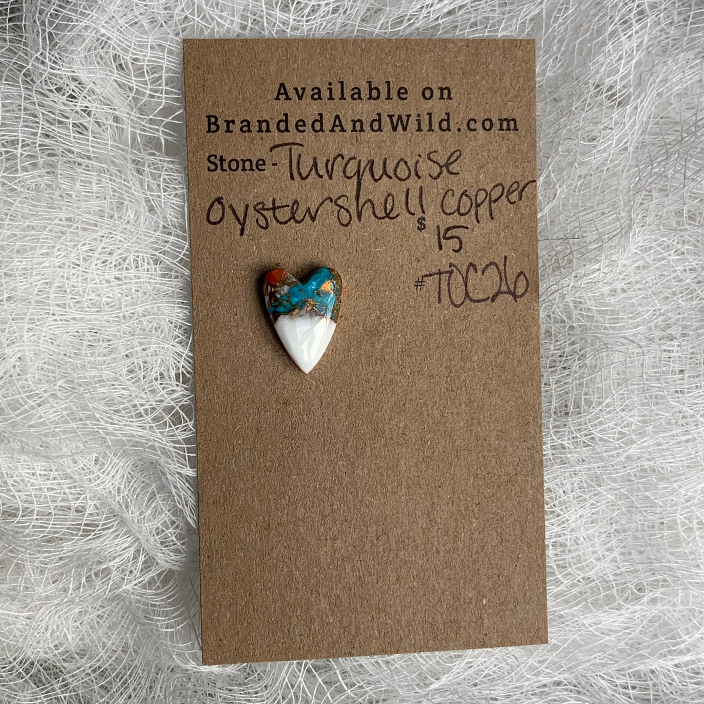 Turquoise, Oystershell, Copper Cabochon - TOC26