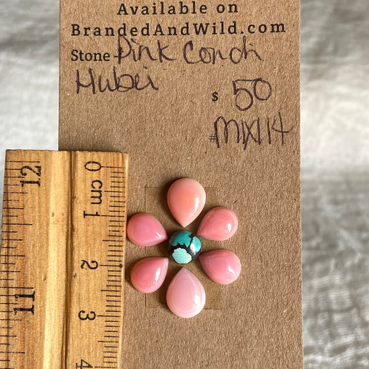 Pink Conch / Hubei Cabochon - MIX114