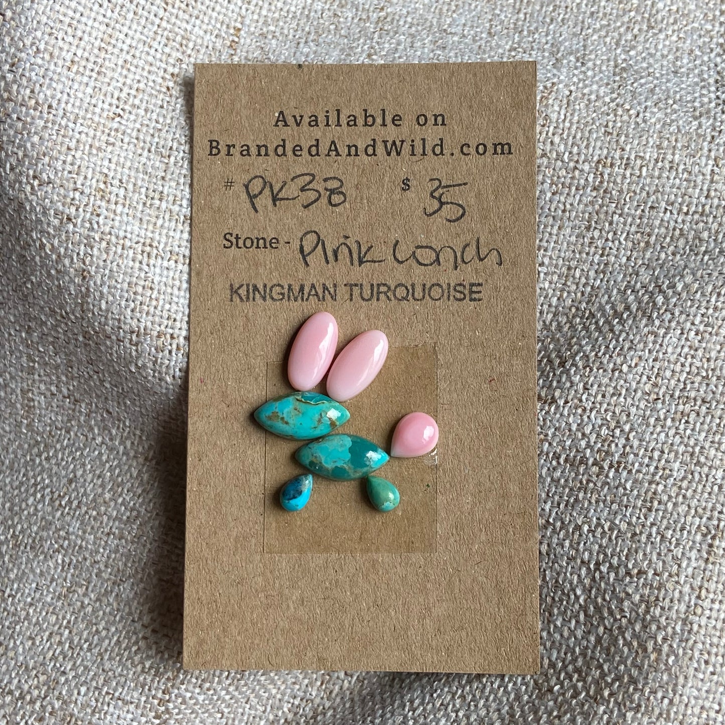Pink Conch / Kingman Cabochon - PK38
