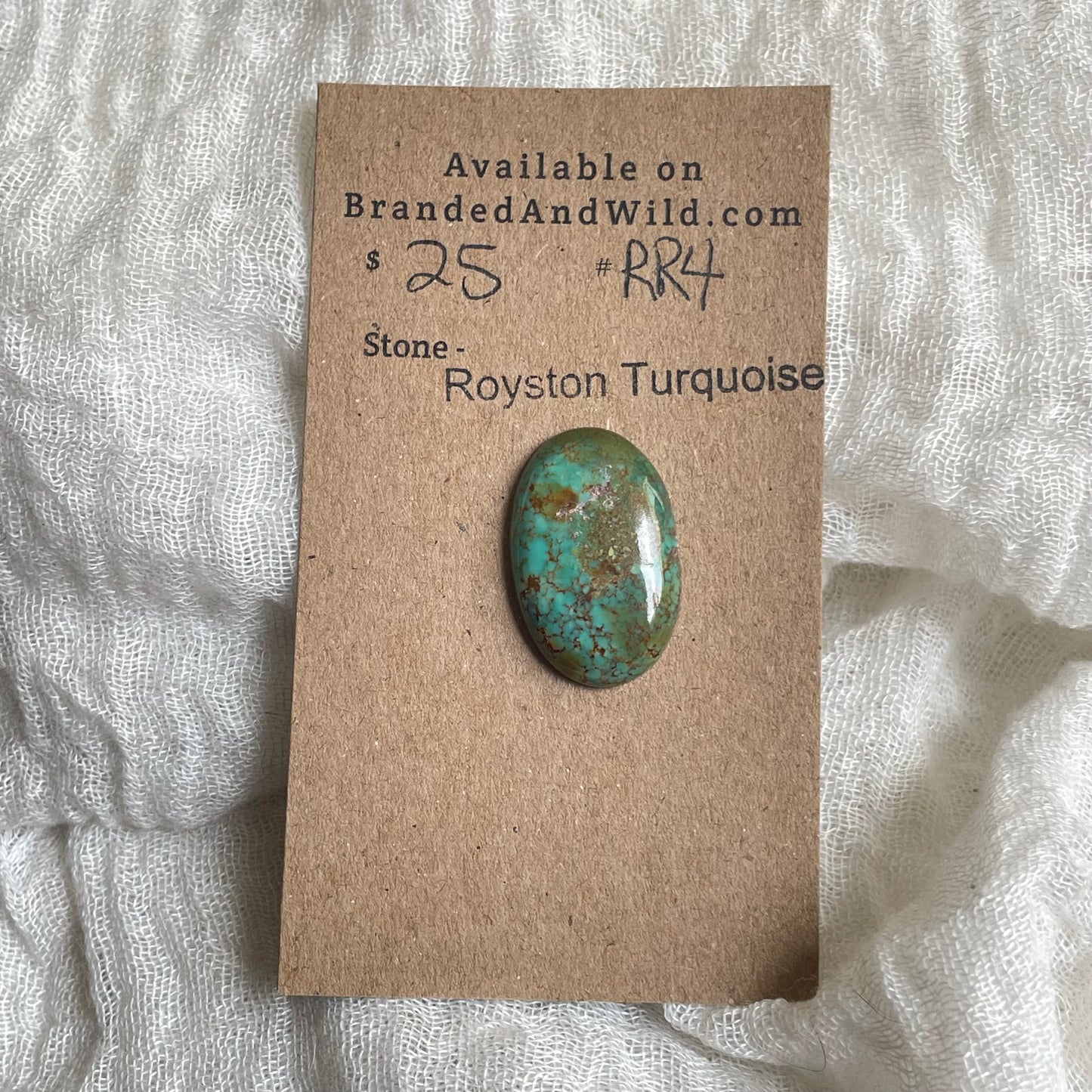 Royston Ribbon Turquoise Cabochon RR4 56C3038E-6930-49BF-A3CB-2B5D30575EF8 Brandedandwild.com