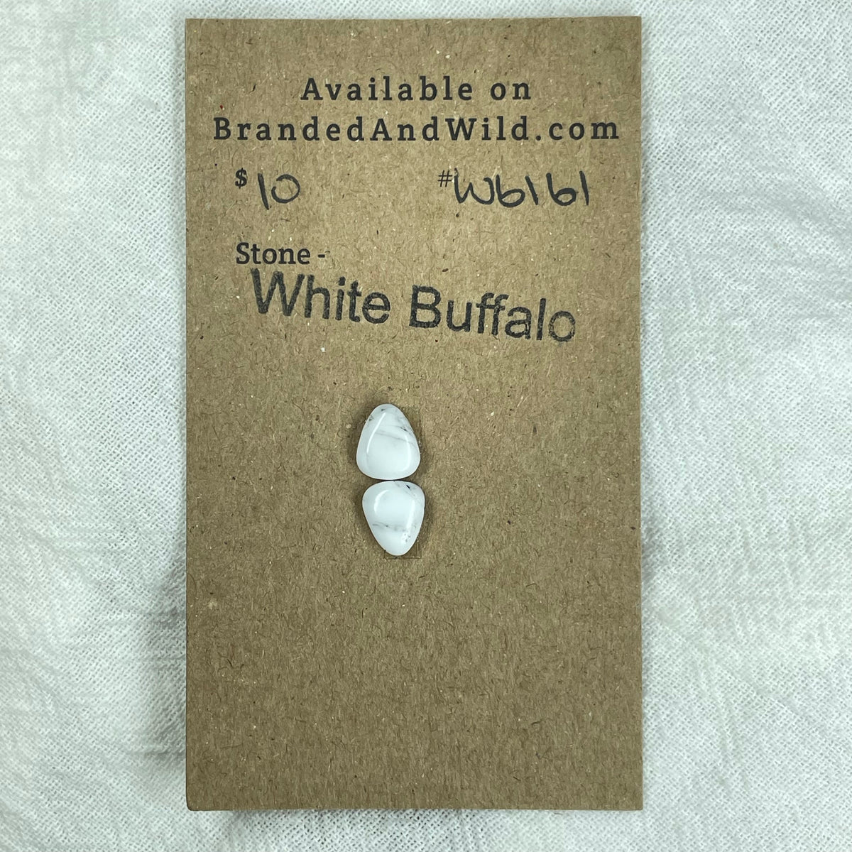 White Buffalo Cabochon - WB161 56E824C5-49AD-4E6C-A391-CF391EA33C6B Brandedandwild.com