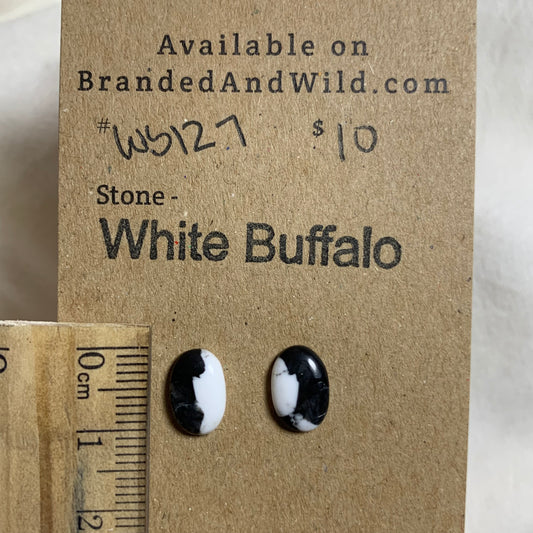 White Buffalo Cabochon - WB127 56EDE460-BF58-4CF3-854E-D3D436F7D937 Brandedandwild.com