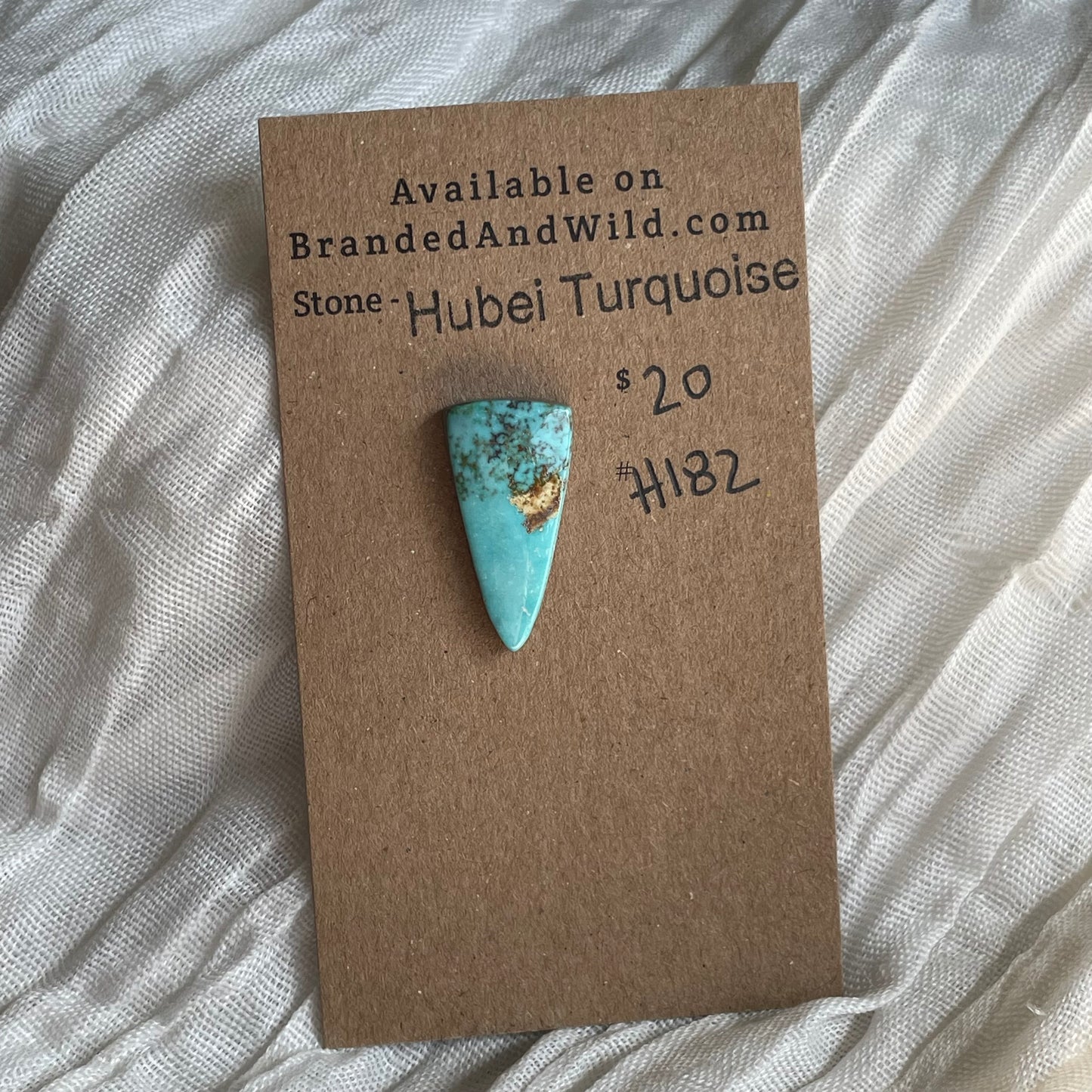 Hubei Turquoise Cabochon - H182 5722EB7B-773B-491F-A065-A32099EF04C5 Brandedandwild.com